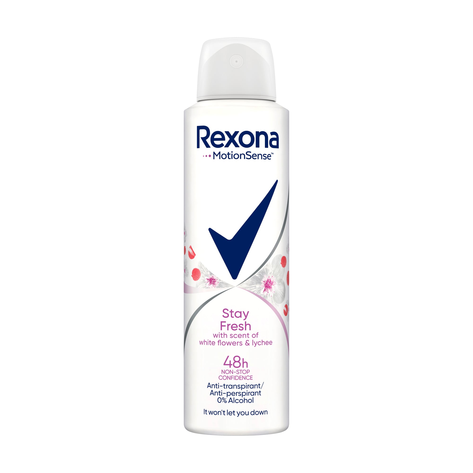 Антиперспірант-аерозоль Rexona MotionSense Білі квіти та лічі 48H, жіночий, 150 мл