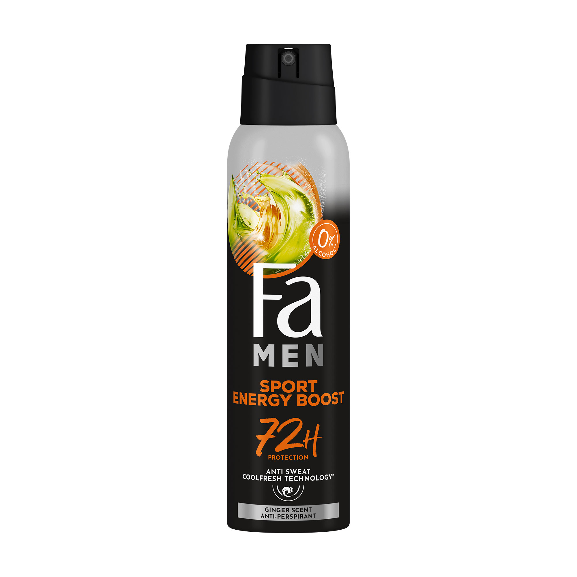 Антиперспірант-спрей Fa Men Sport Energy Boost 72H з ароматом імбиру, чоловічий, 150 мл