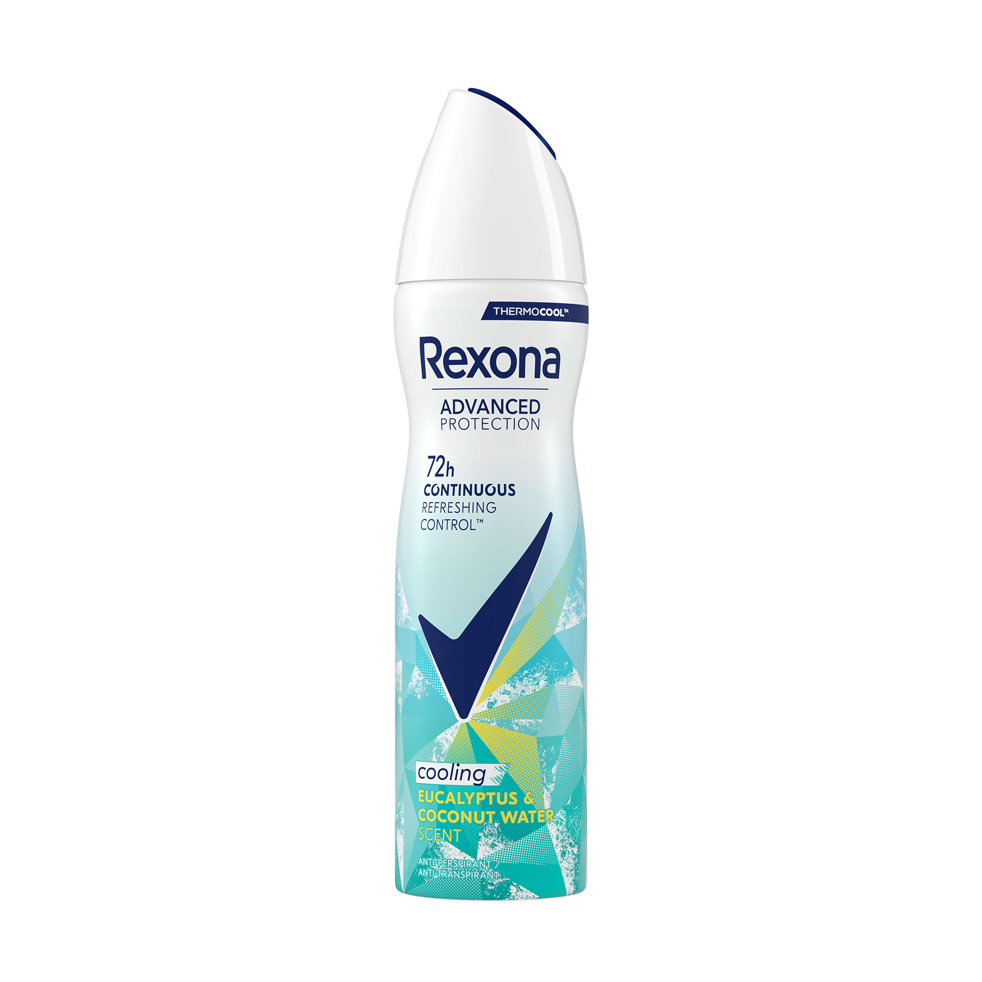 Антиперспірант-спрей Rexona Advanced Protection 72H Continuous Refreshing Control Охолоджувальний Евкаліпт та кокосова вода, жіночий, 150 мл