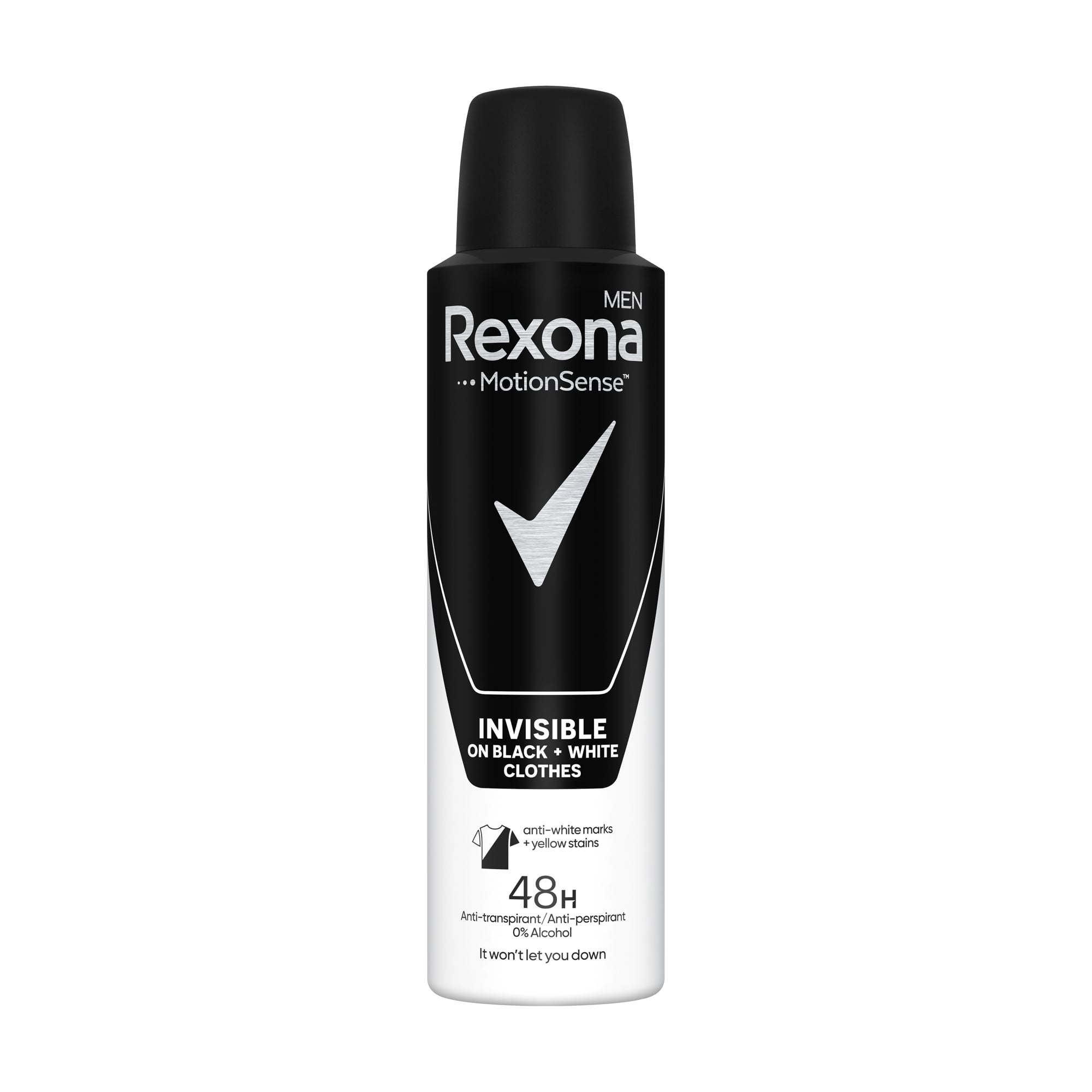 Антиперспірант-спрей Rexona Men MotionSense Invisible, невидимий на чорному та білому 48Н, чоловічий, 150 мл