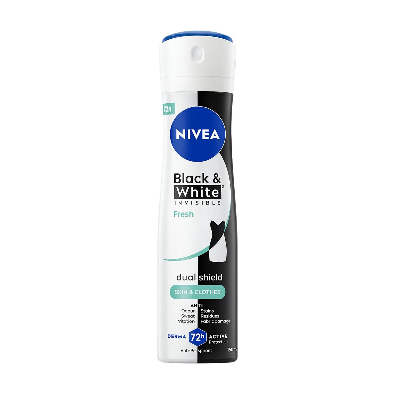 Антиперспірант-спрей жіночий NIVEA Black &amp; White Invisible Чорне та біле, невидимий: свіжий, 150 мл