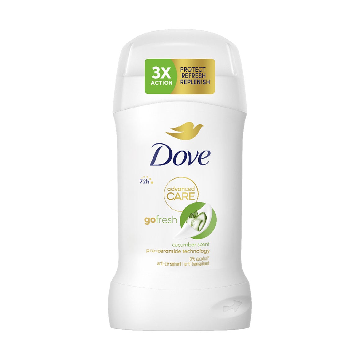 Антиперспірант-стік Dove Go Fresh 72H з ароматом огірка та зеленого чаю, жіночий, 50 мл