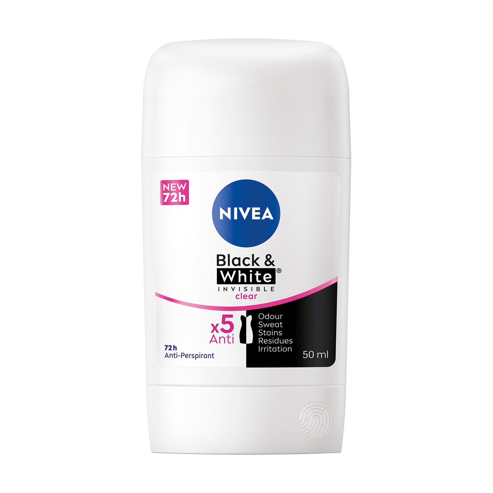 Антиперспірант-стік NIVEA Black &amp; White Чорне та Біле невидимий: чистий, жіночий, 50 мл