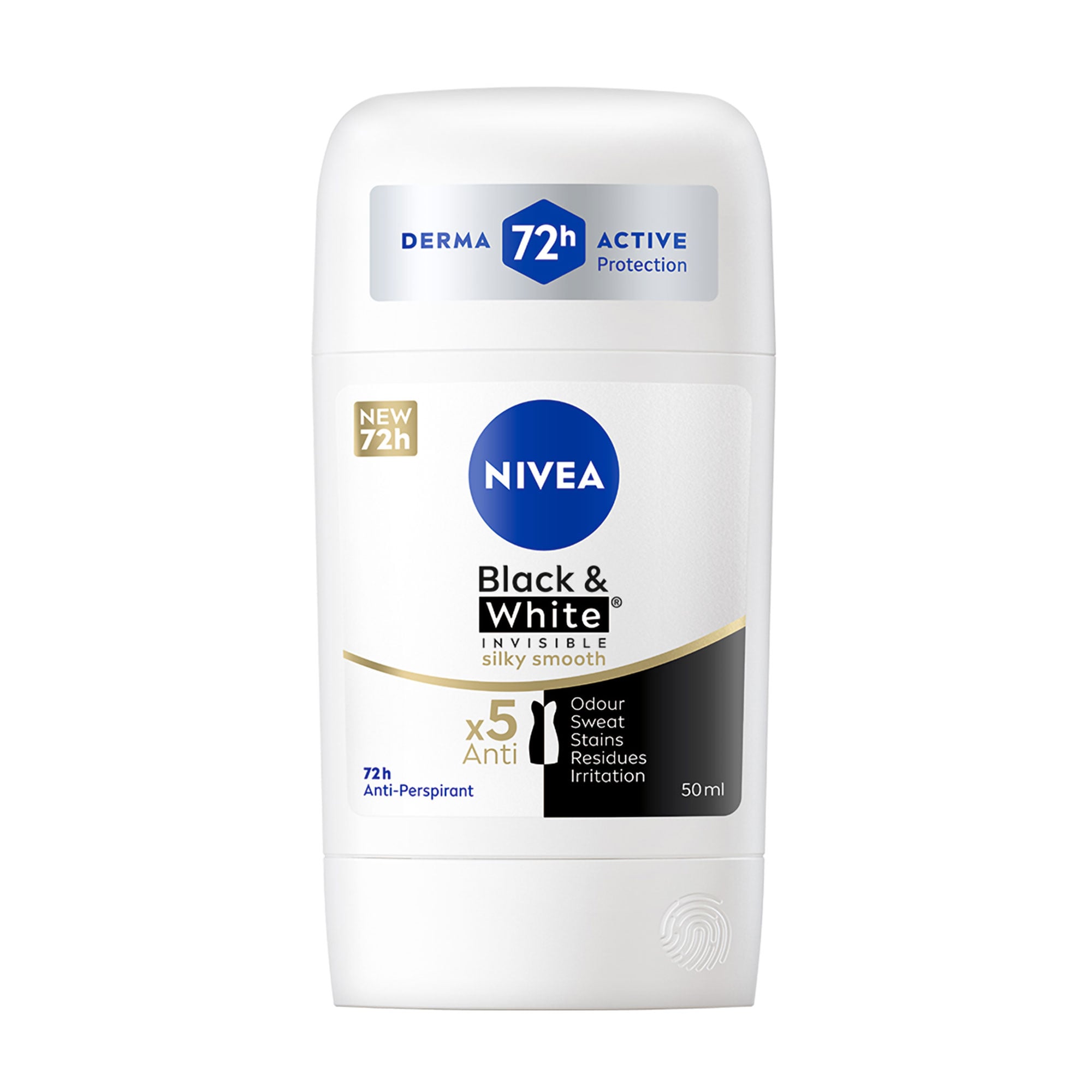 Антиперспірант-стік NIVEA Чорне та біле невидимий Гладкий шовк,  жіночий, 50 мл