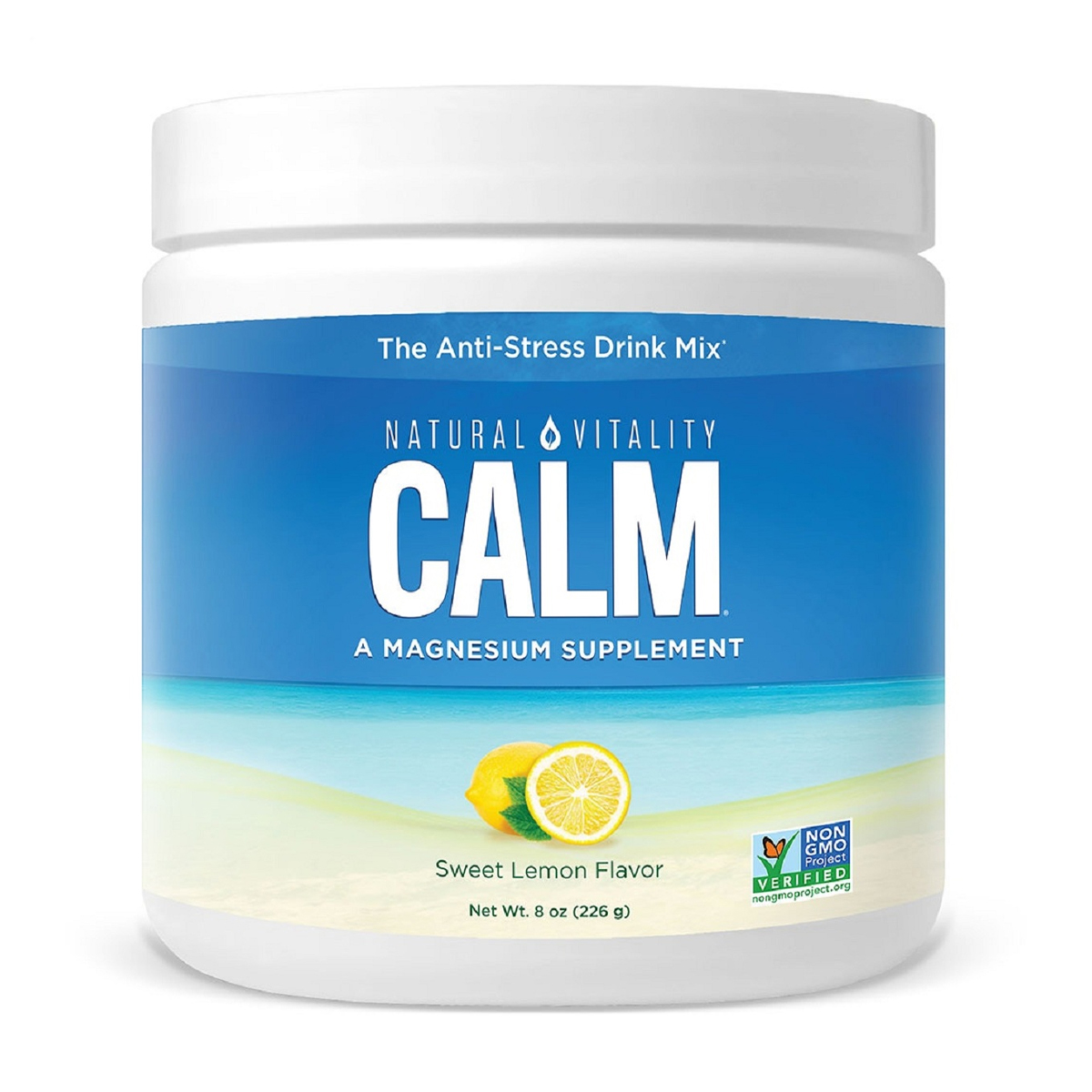 Антистрес Natural Vitality CALM The Anti-Stress Drink Mix зі смаком лимона, в порошку, 226 г