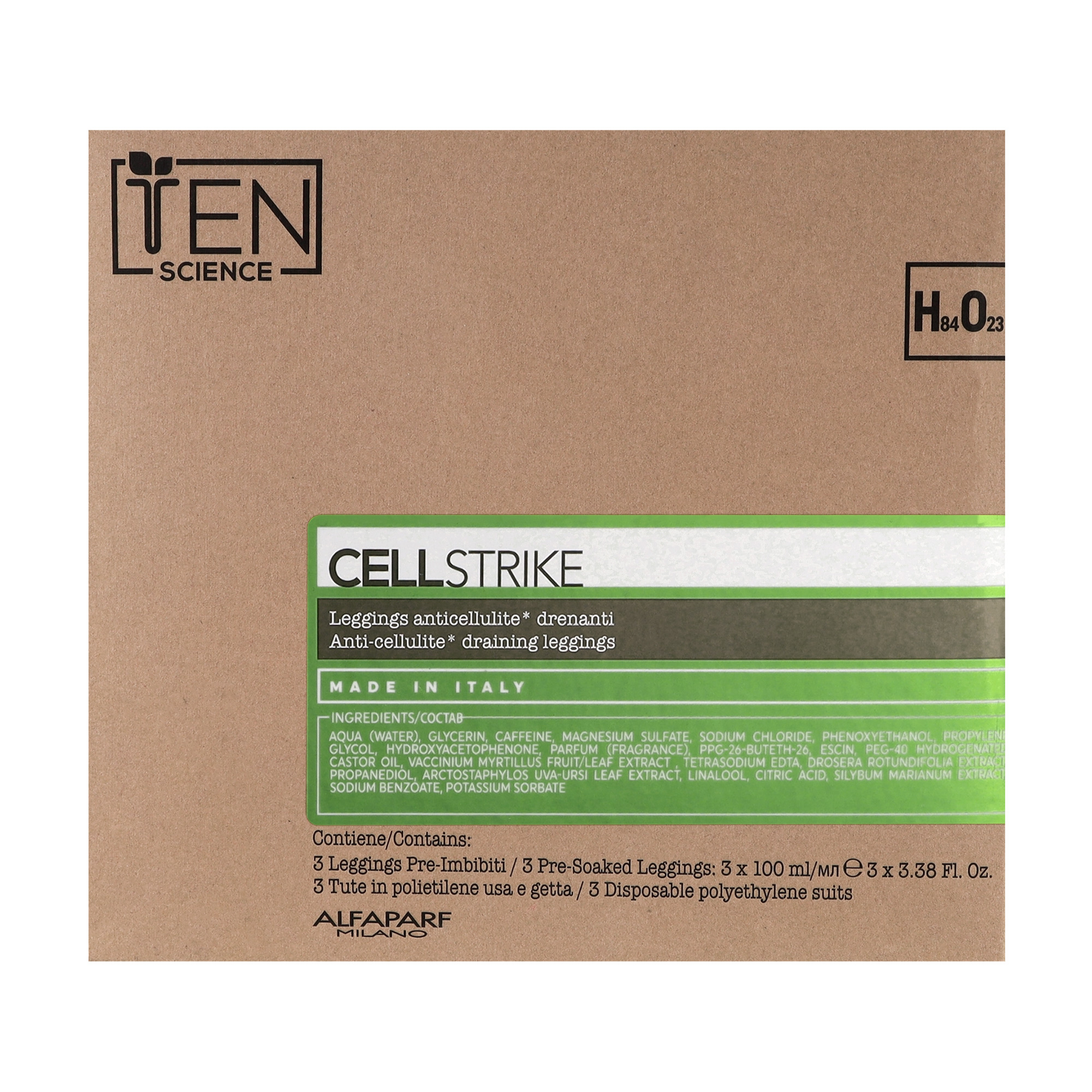 Антицелюлітні дренувальні легінси (обгортання) для ніг Ten Science Cell Strike Anti-Cellulite Draining Leggins, 3 шт