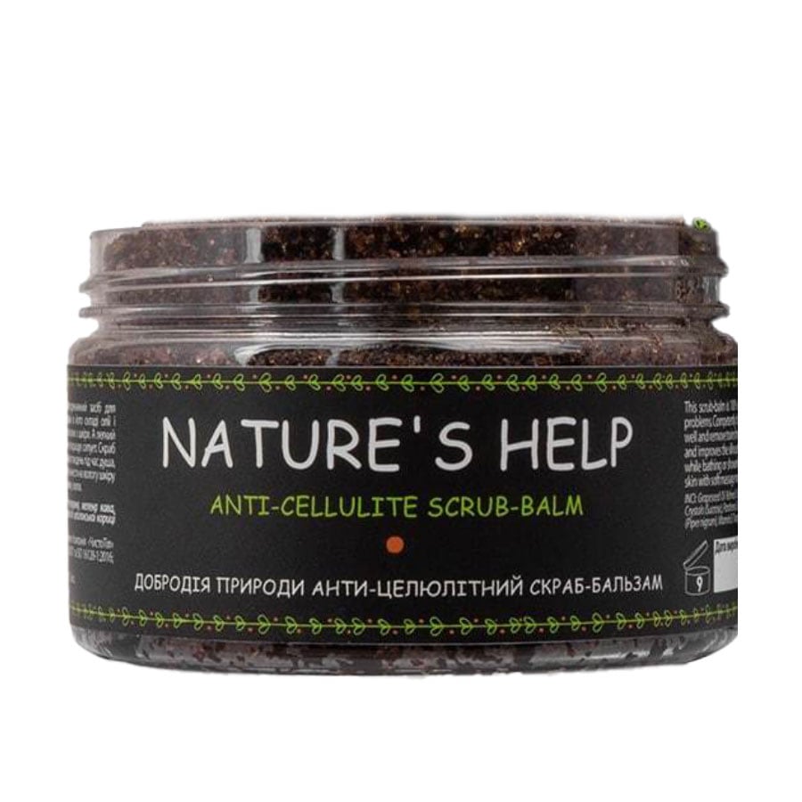 Антицелюлітний скраб-бальзам для тіла Chystotil Nature's Help Anti-Cellulite Scrub Balm Добродія природи, 250 мл
