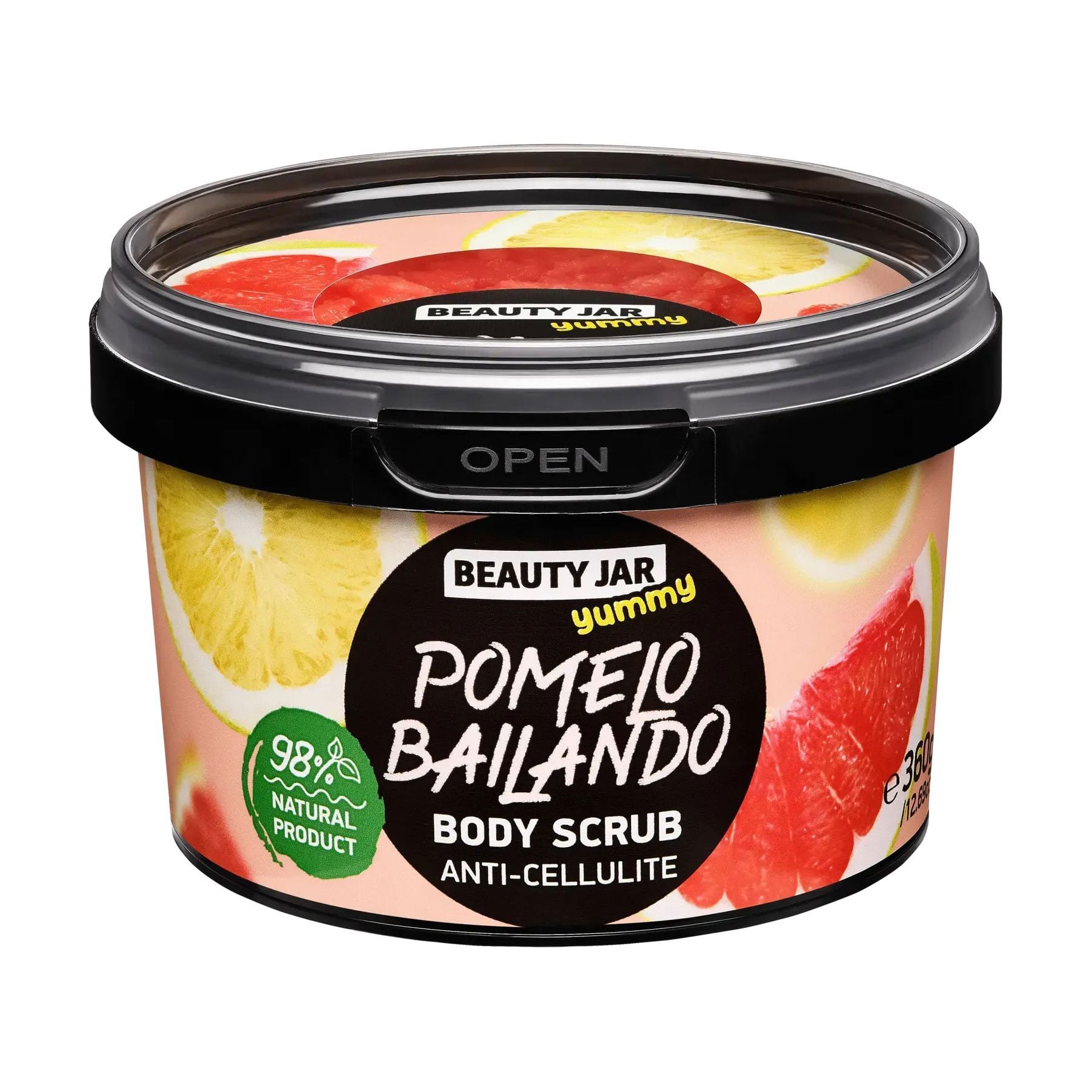 Антицелюлітний скраб для тіла Beauty Jar Yummy Pomelo Bailando Anti-Cellulite Body Scrub Помело Байландо, 360 г