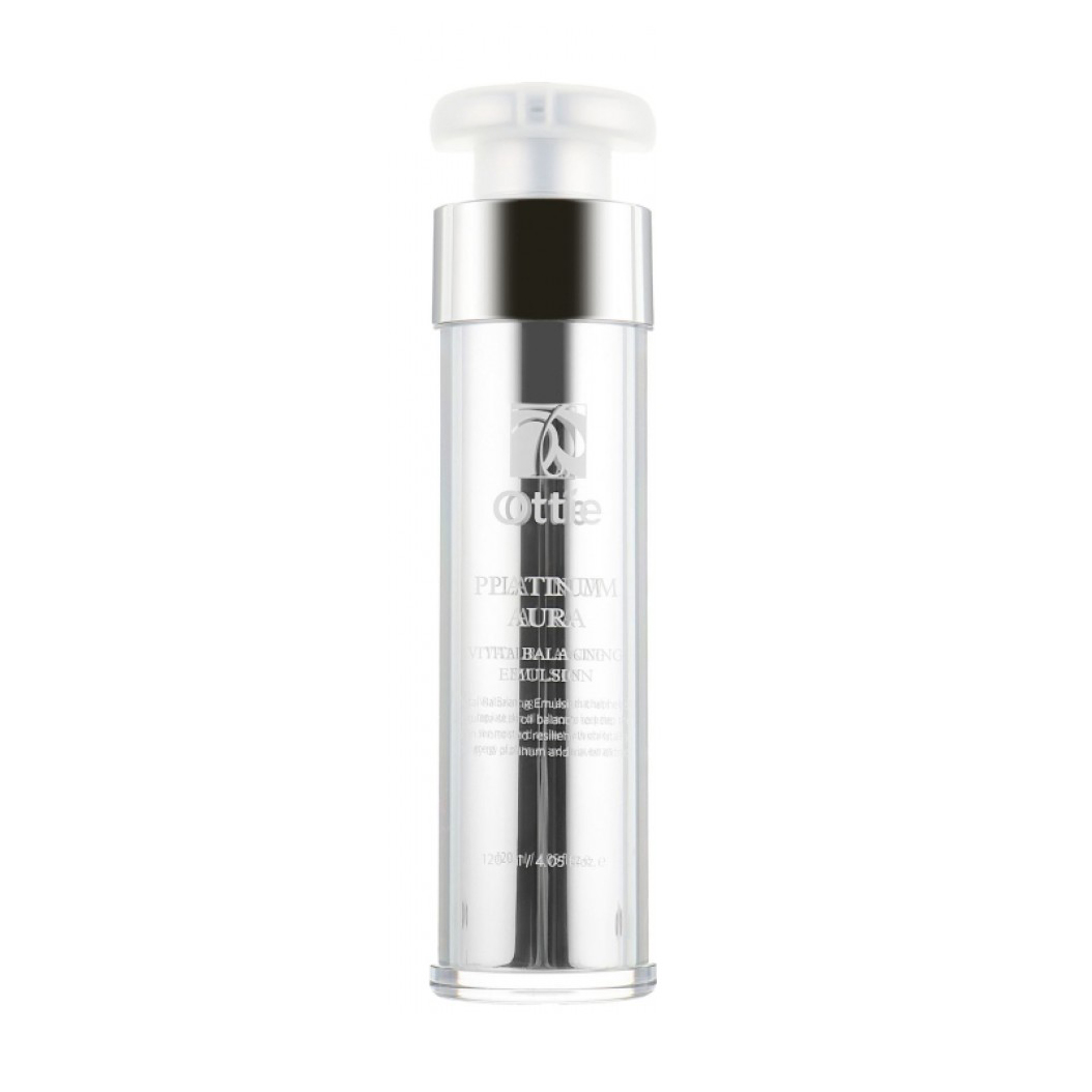 Антивікова емульсія для обличчя Ottie Platinum Aura Vital Balancing Emulsion з чорною ікрою та платиною, 120 мл