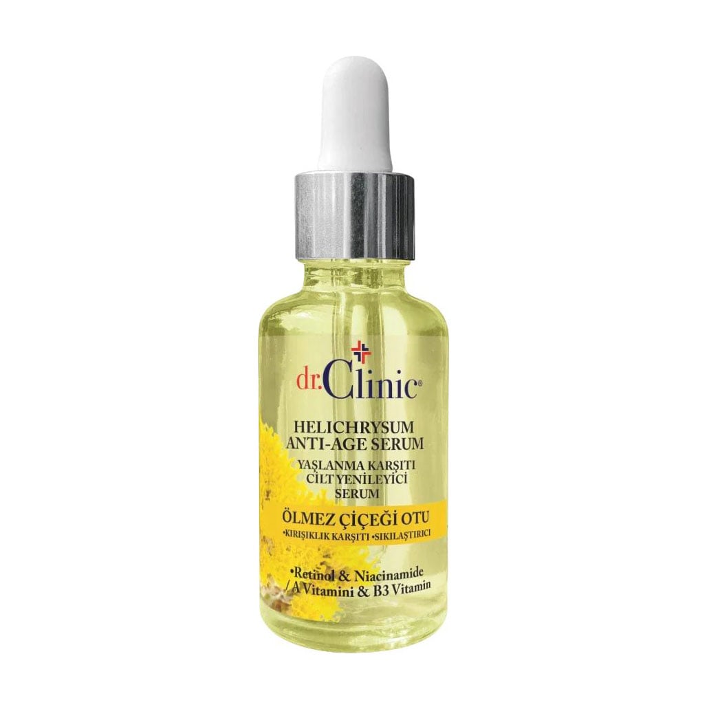 Антивікова сироватка для обличчя Dr.Clinic Helichrysum Anti-Age Serum з екстрактом безсмертника, 30 мл