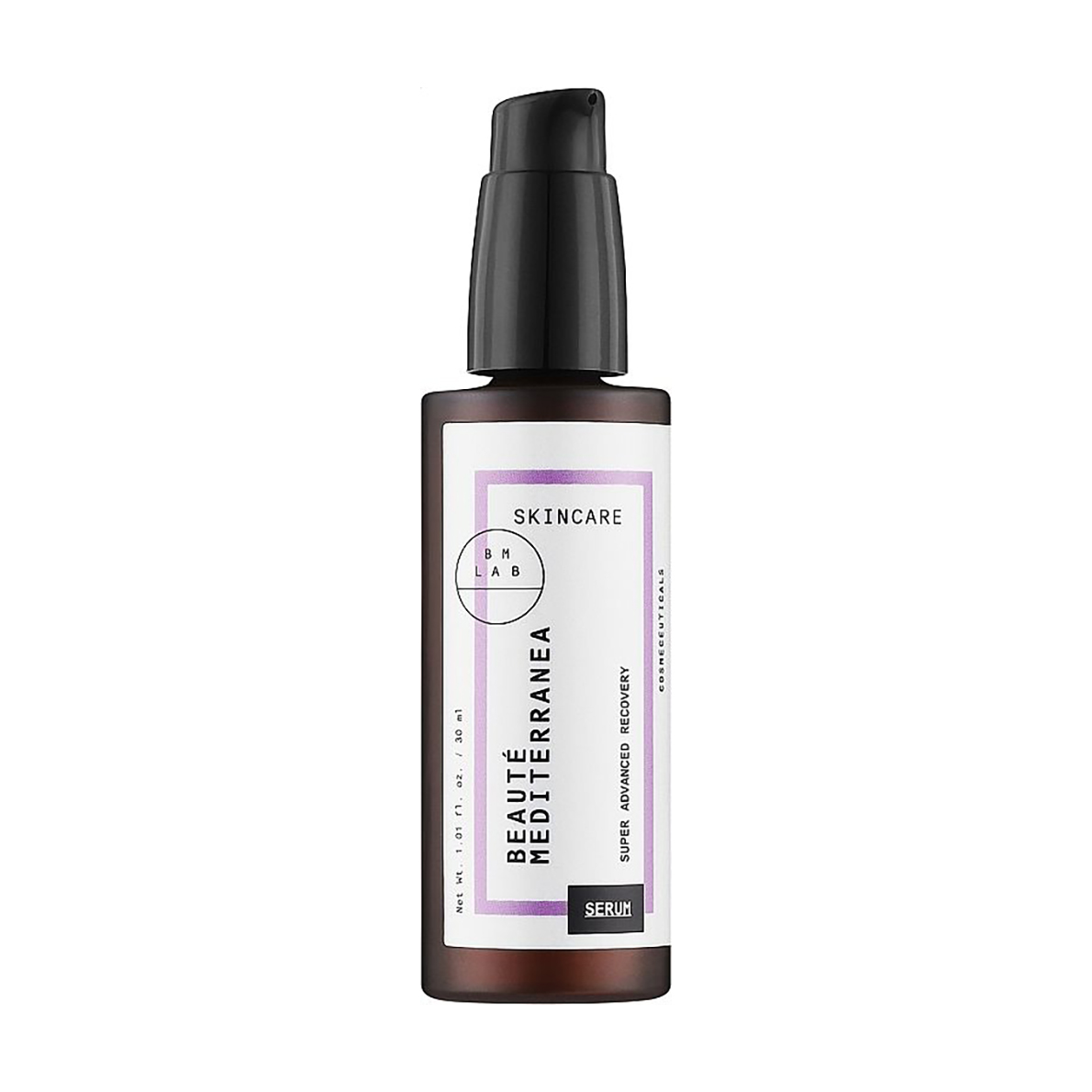 Антивікова відновлювальна сироватка для обличчя Beaute Mediterranea Super Advanced Recovery Serum з ретиналем та вітаміном D, 30 мл