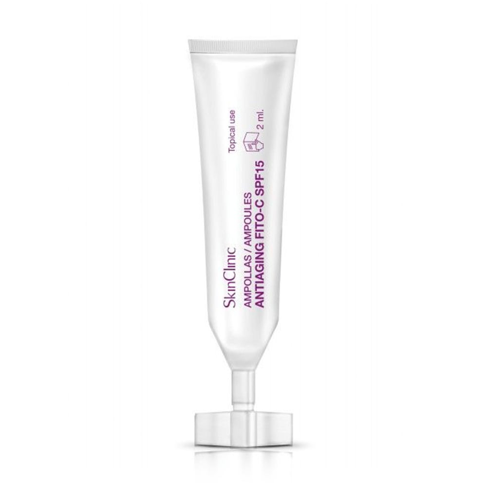 Антивіковий фітококтейль для обличчя SkinClinic Antiaging Fito-C SPF 15 з вітаміном С, 1*2 мл