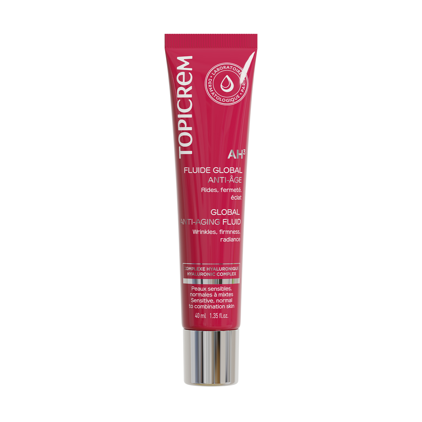 Антивіковий флюїд для обличчя Topicrem AH3 Global Anti-Aging Fluid для чутливої та сухої шкіри, 40 мл
