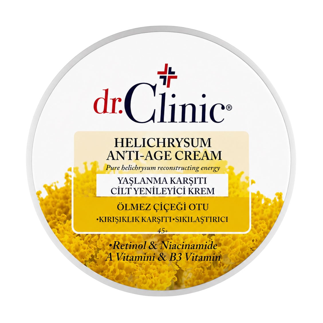 Антивіковий крем для обличчя Dr.Clinic Helichrysum Anti-Age Cream з екстрактом безсмертника, 50 мл