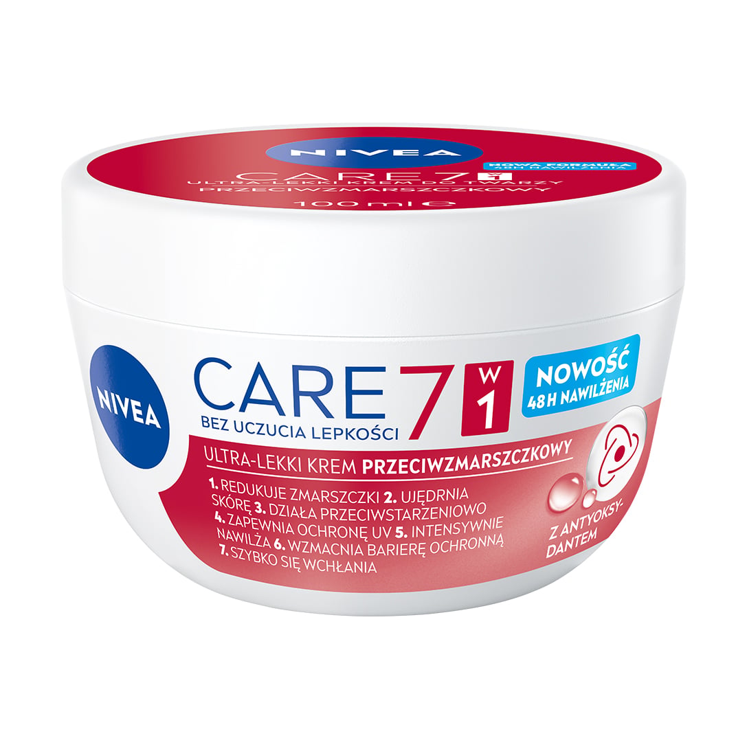Антивіковий крем для обличчя NIVEA Care 7 in 1 Light Anti-Wrinkle Cream, 100 мл