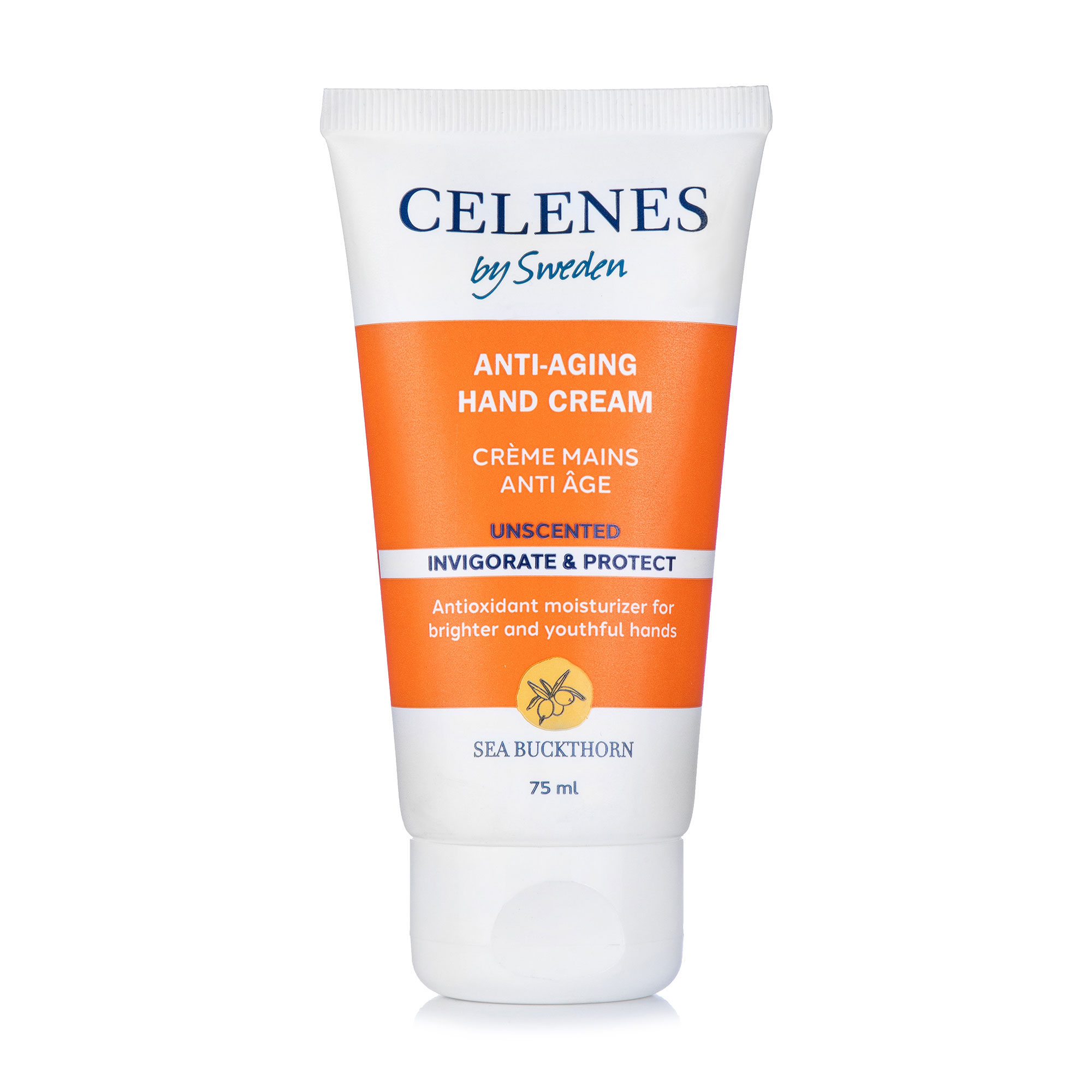 Антивіковий крем для рук Celenes Sea Buckthorn Antiaging Hand Cream-Unscented, 75 мл
