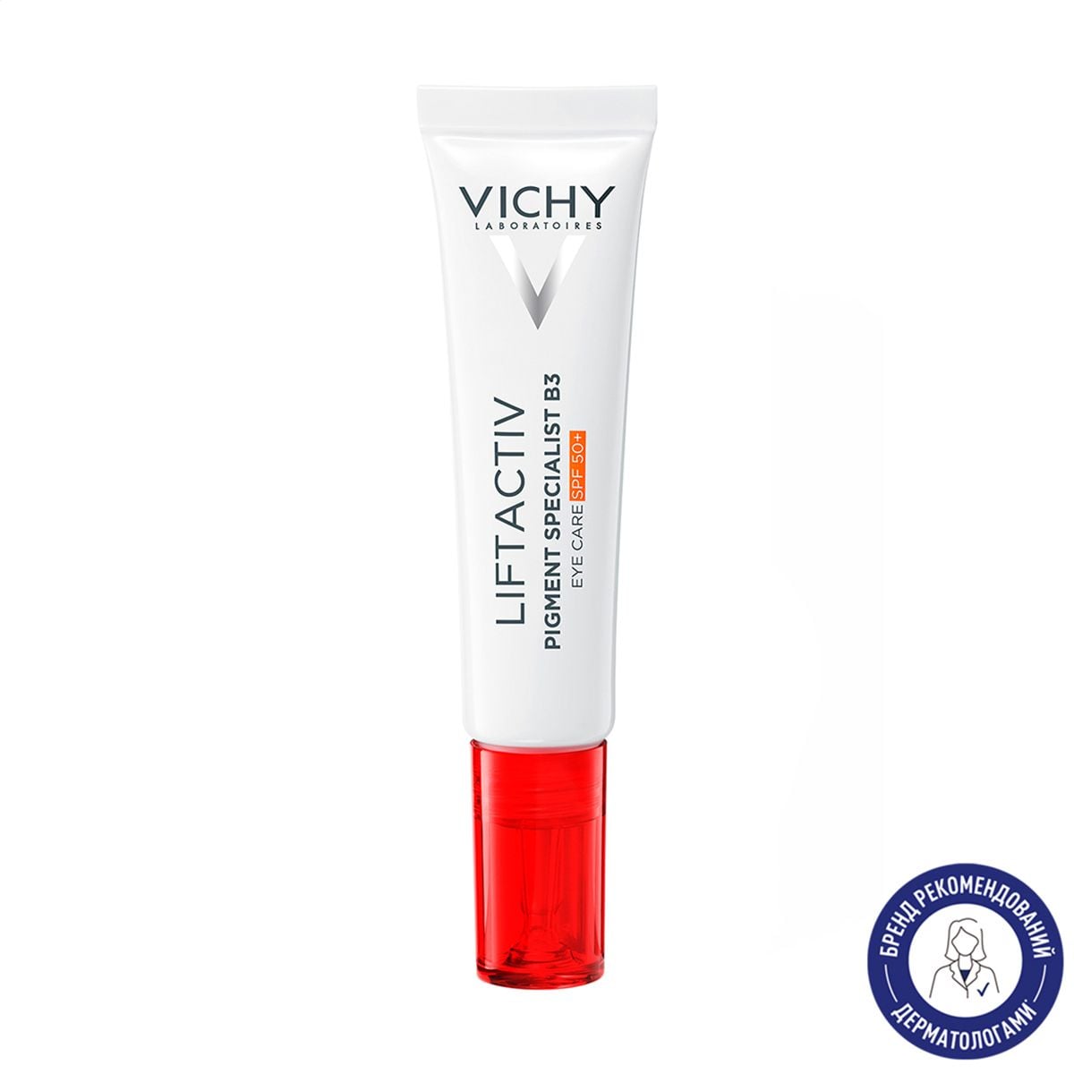 Антивіковий крем для шкіри навколо очей Vichy Liftactiv Pigment Specialist B3 Eye Care SPF 50+ для корекції пігментних плям та темних кіл, 15 мл