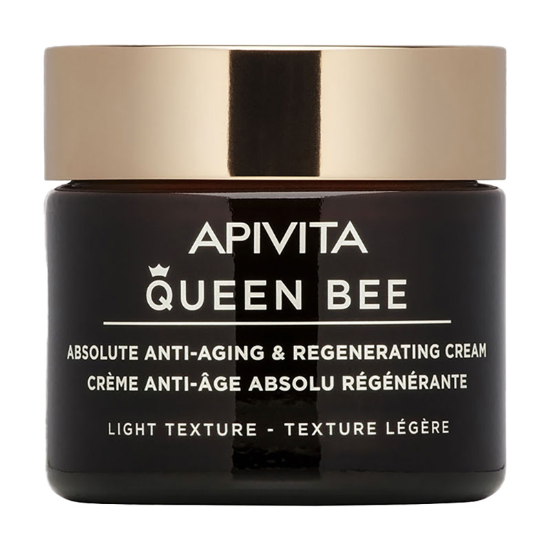 Антивіковий регенерувальний крем для обличчя Apivita Queen Bee Absolute Anti Aging &amp; Regenerating Light Texture Cream, 50 мл