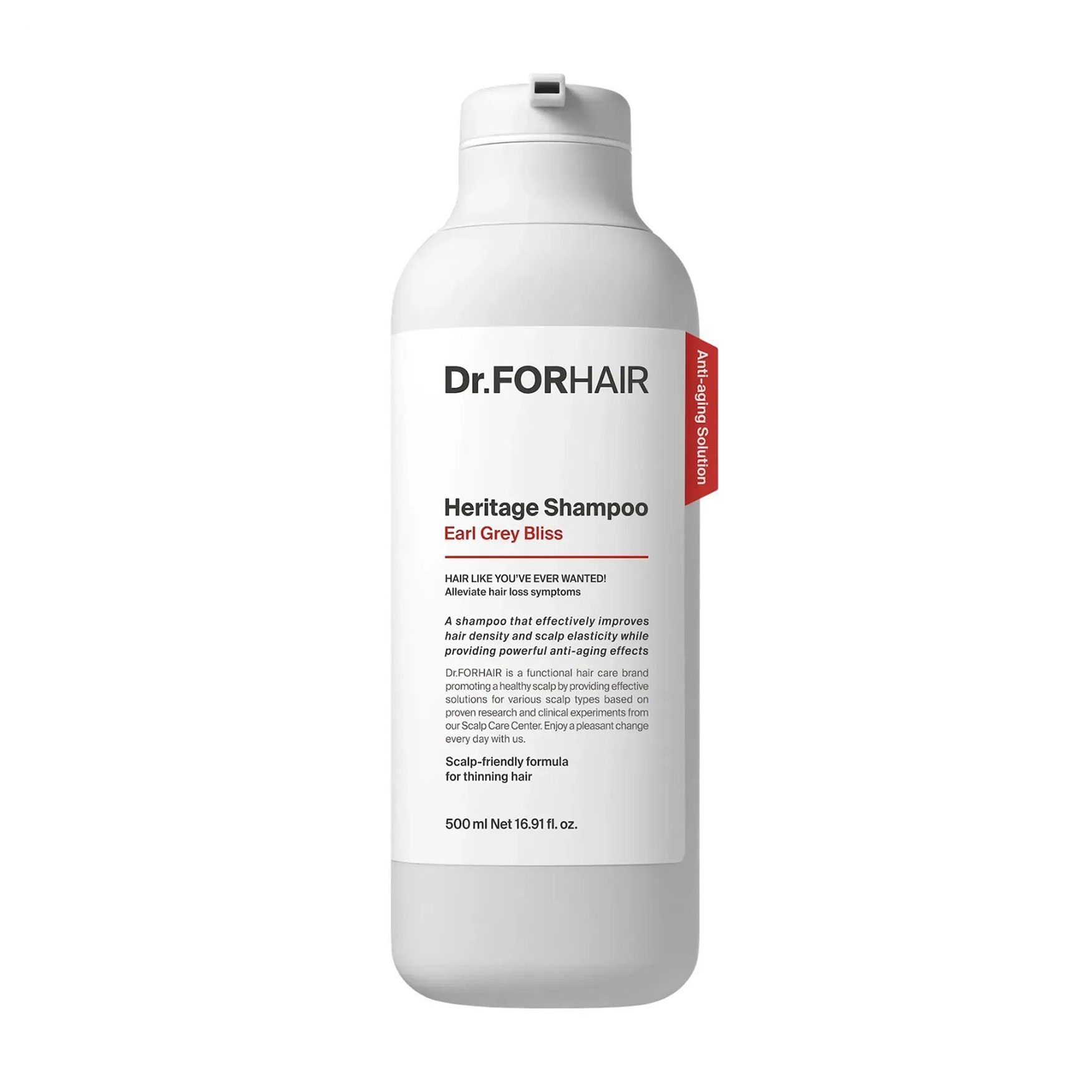 Антивіковий шампунь Dr.FORHAIR Heritage Shampoo Earl Grey Bliss для ослабленої шкіри голови та тонкого волосся, 500 мл