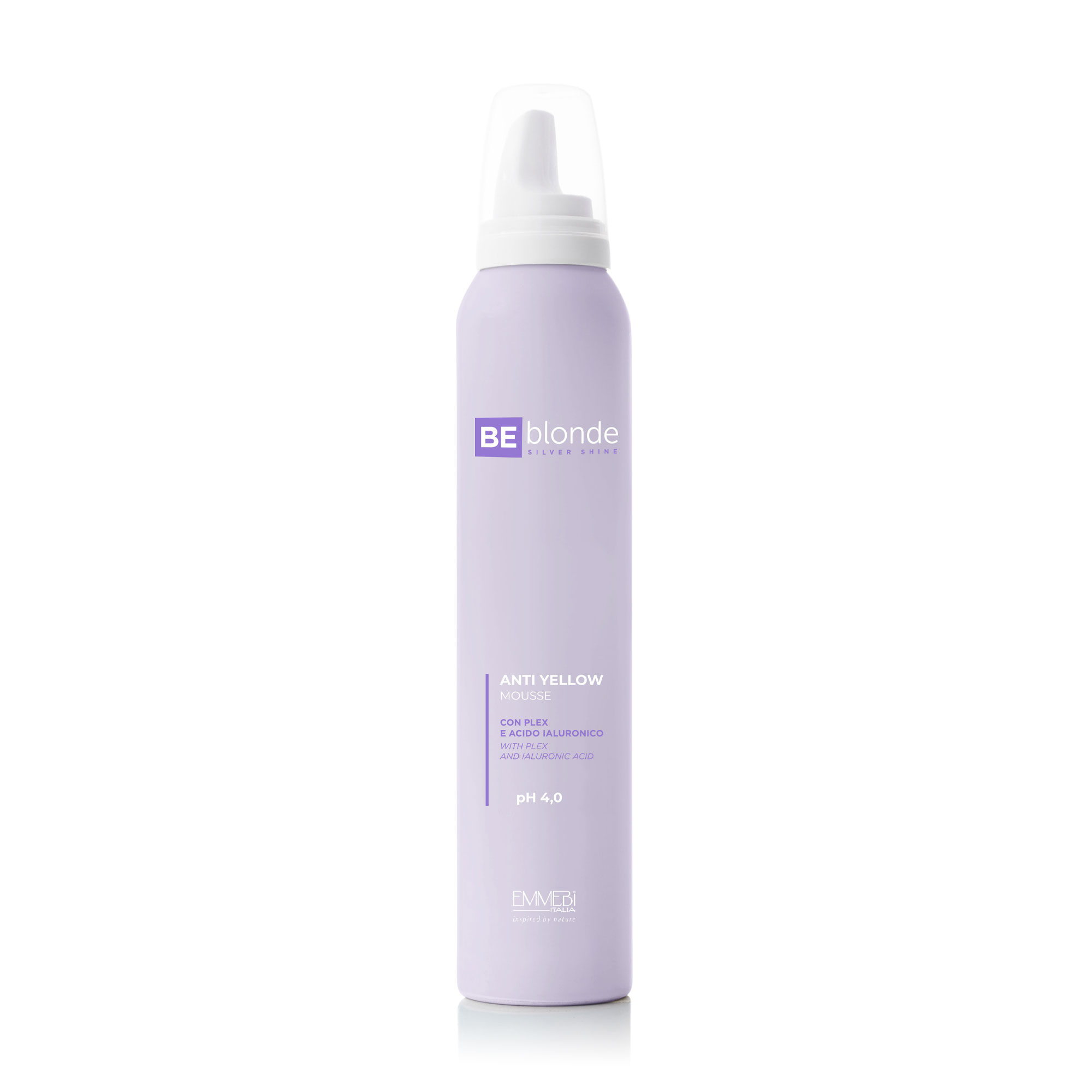 Антижовтий мус для волосся Emmebi Italia Be Blonde Silver Shine Anti Yellow Mousse pH 4.0, 200 мл