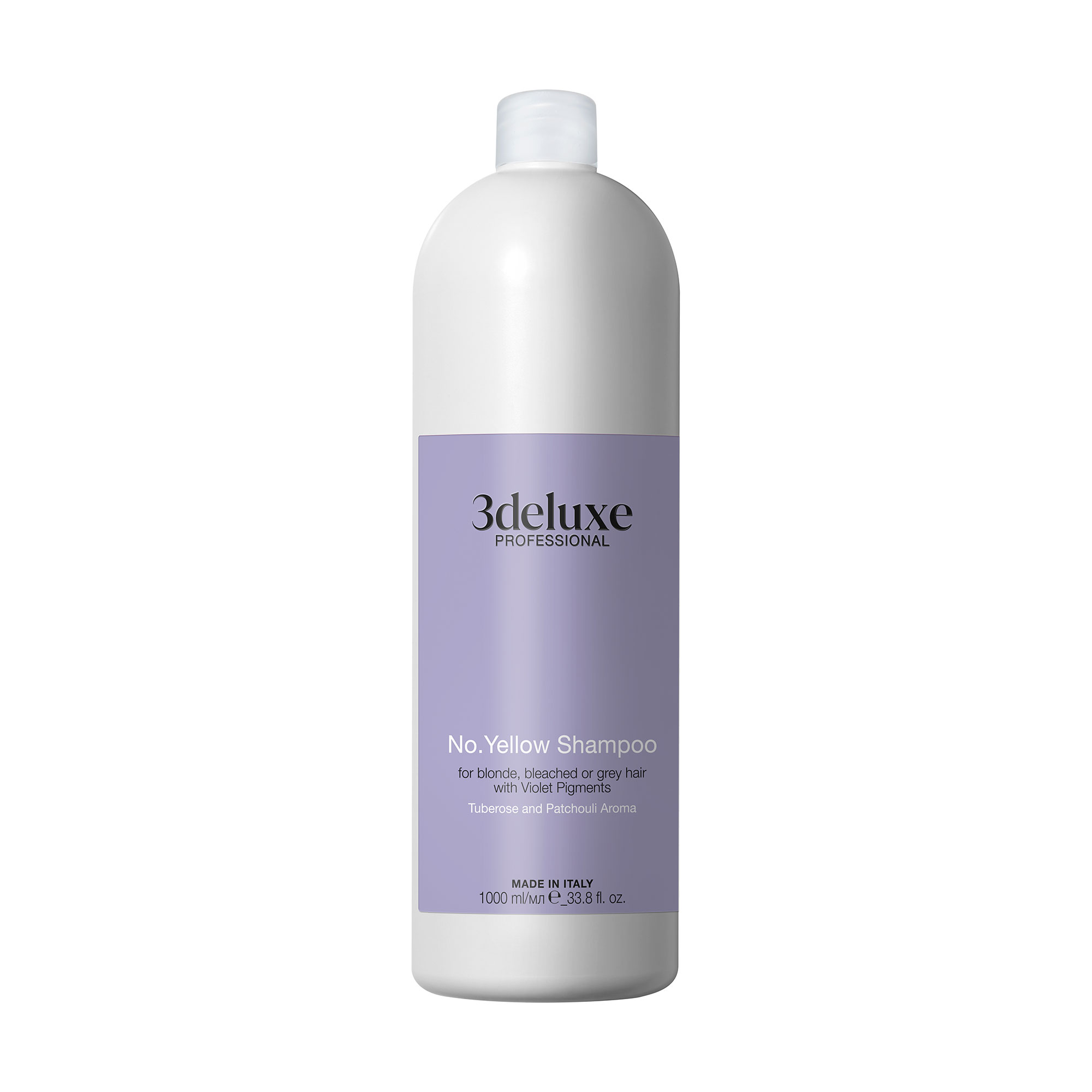 Антижовтий шампунь 3DeLuXe No Yellow Shampoo для світлого, освітленого, мелірованого і сивого волосся, 1 л
