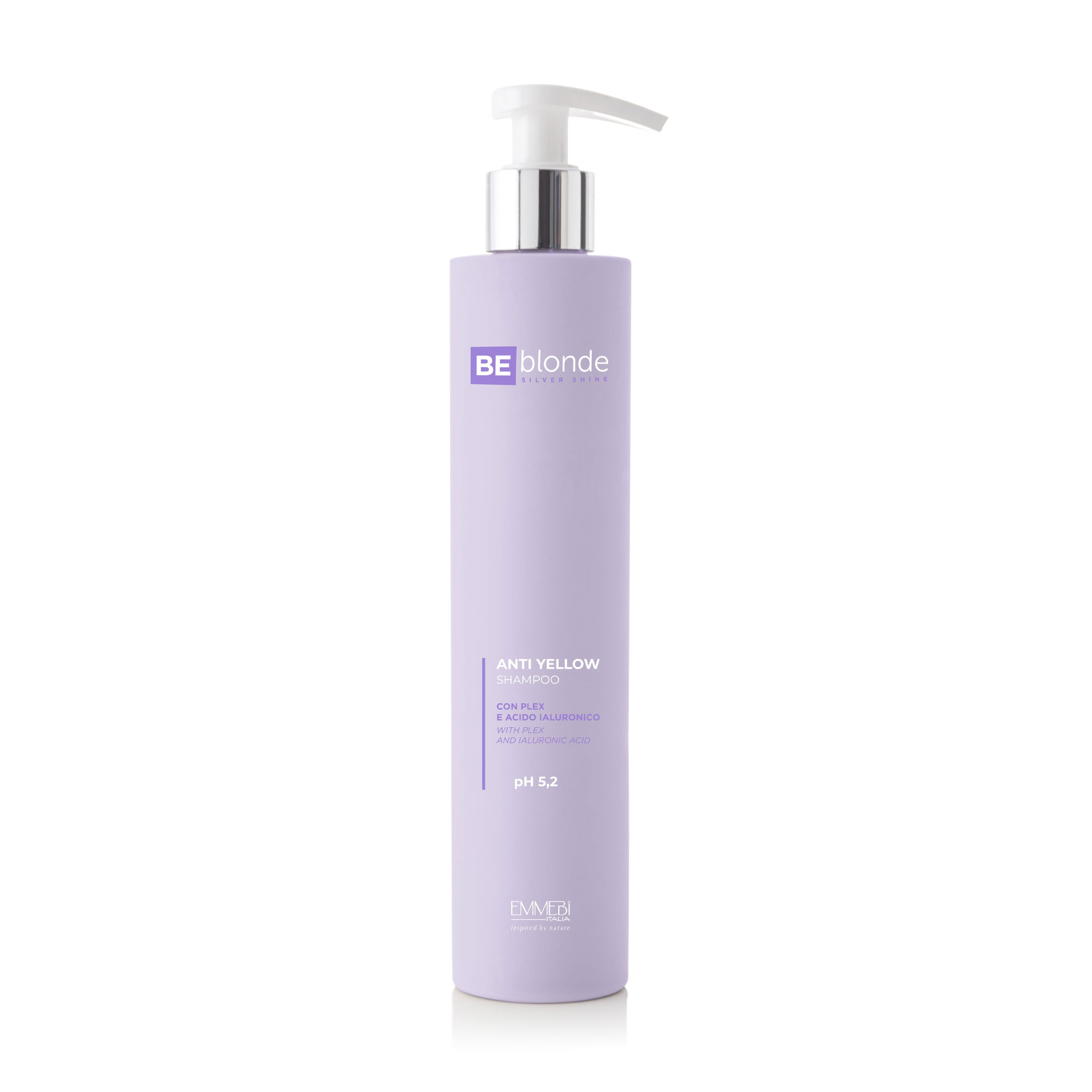 Антижовтий шампунь для волосся Emmebi Italia Be Blonde Silver Shine Anti Yellow Shampoo pH 5.2, 250 мл