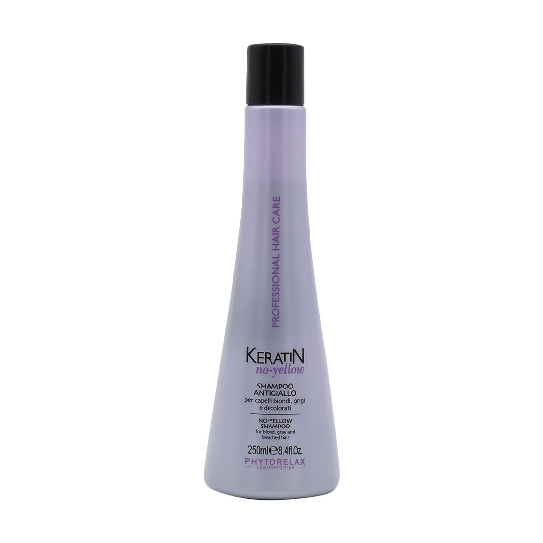 Антижовтий шампунь Phytorelax Laboratories Keratin No-Yellow Shampoo для світлого, сивого та освітленого волосся, 250 мл