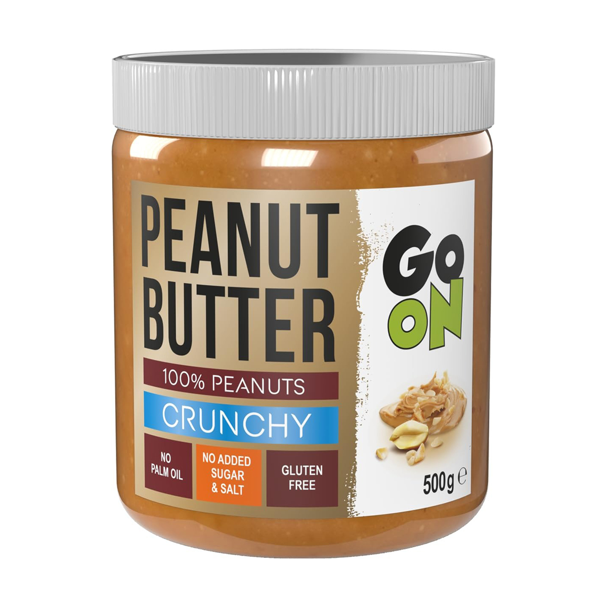 Арахісова паста Go On Nutrition Peanut Butter Crunchy 100%, 500 г