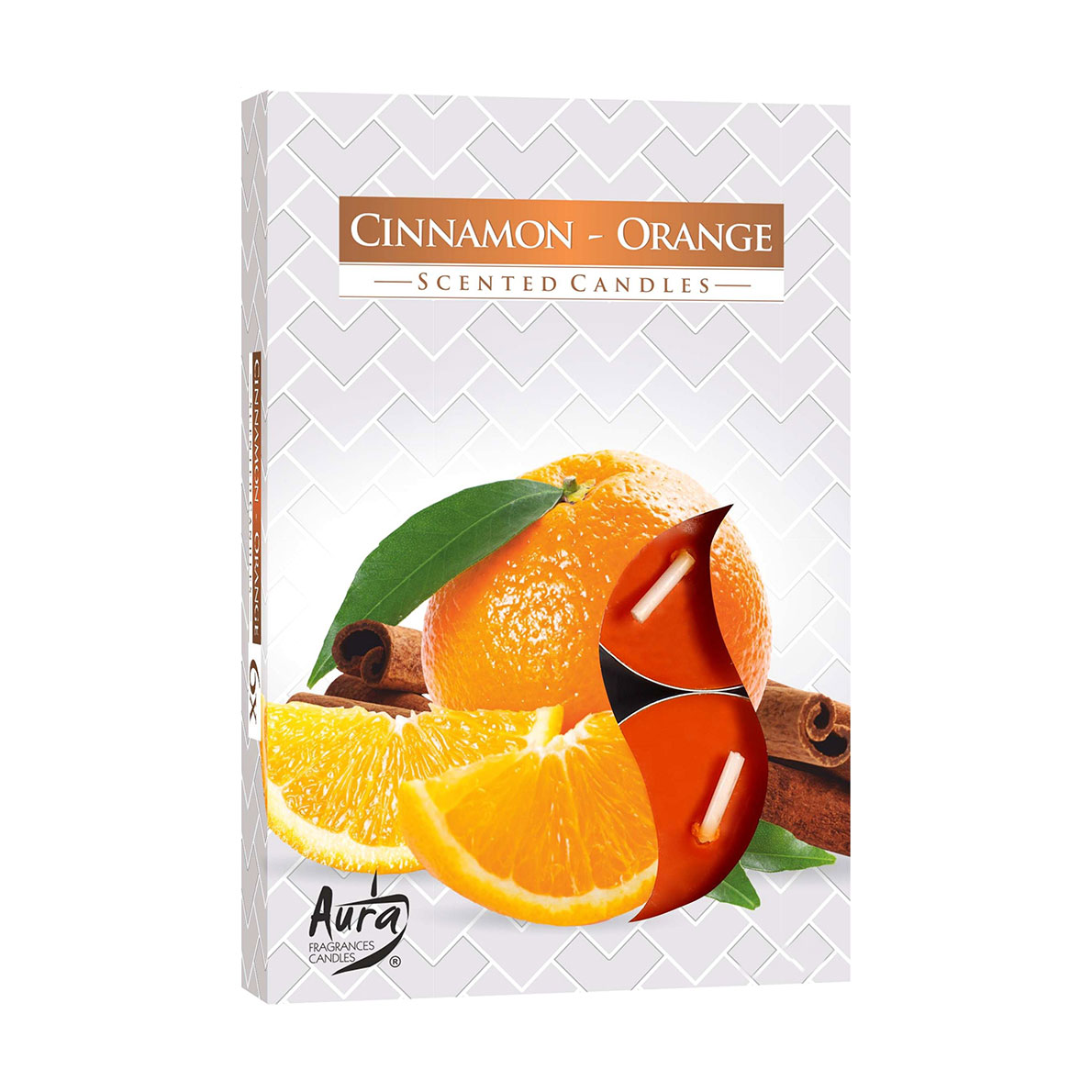 Ароматична свічка Bispol Scented Candle Cinnamon-Orange, 6 шт (p15-159 a6)