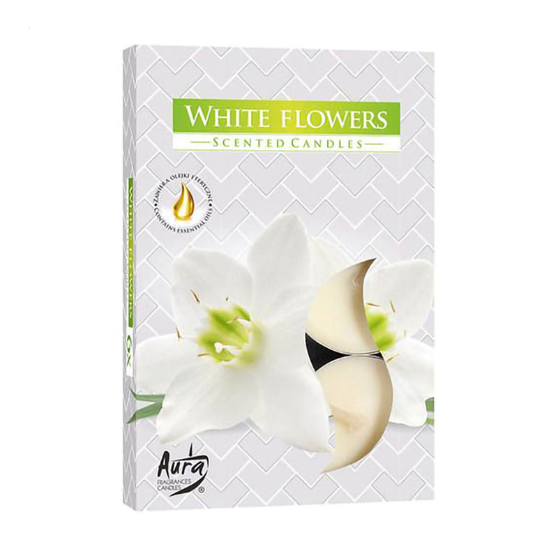 Ароматична свічка Bispol Scented Candle White Flowers, 6 шт (p15-179 а6)