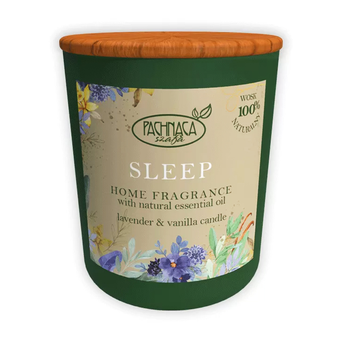 Ароматична свічка Pachnaca Szafa Home Fragrance Sleep Лаванда та ваніль, 165 г