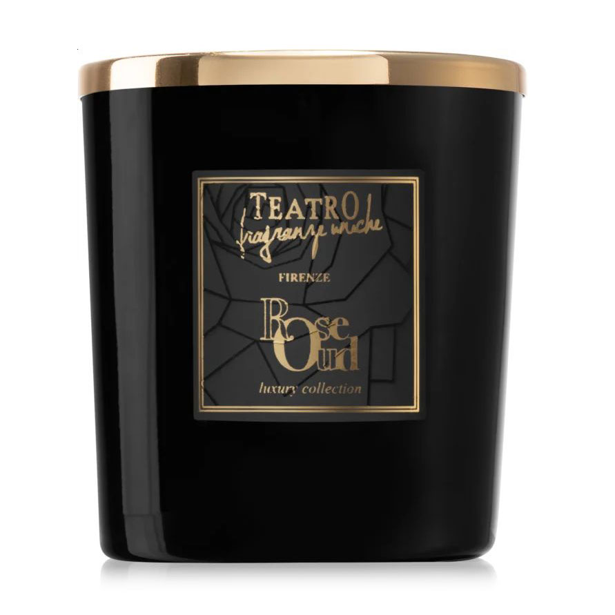 Ароматична свічка Teatro Fragranze Uniche Rose Oud Candle, 180 г