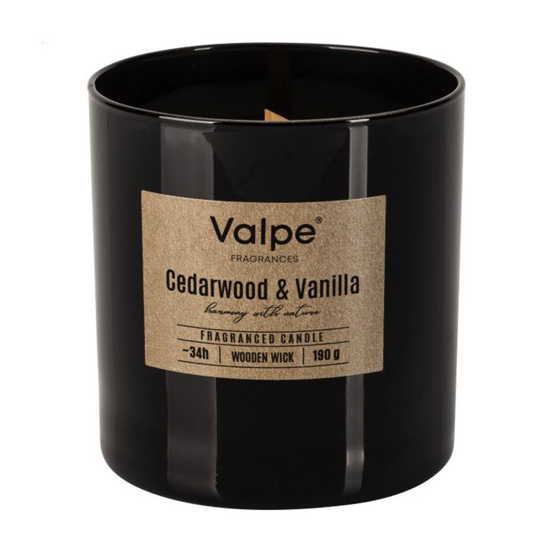 Ароматична свічка в склянці Bispol Fragrances Candle Cedarwood &amp; Vanilla, 190 г (sn82-095-81)