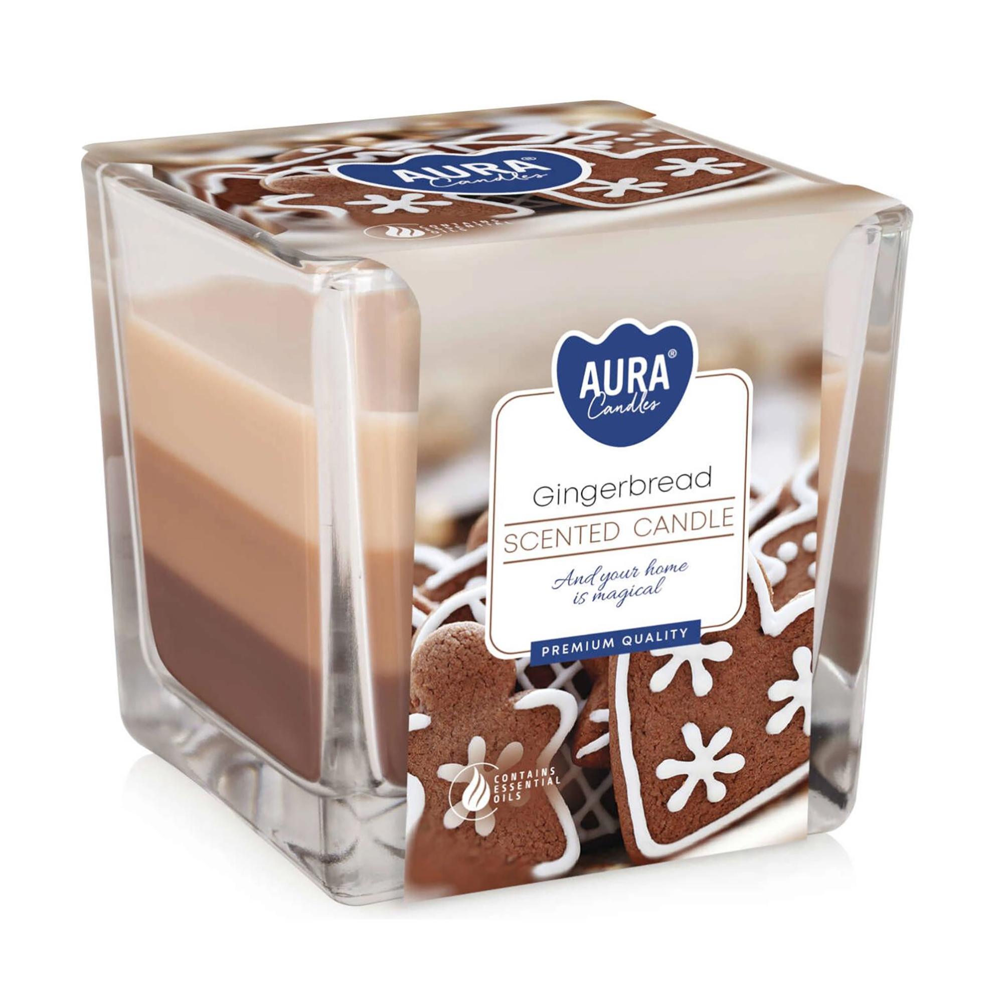 Ароматична свічка в склянці Bispol Scented Candle Aura Gingerbread, 170 г (snk80-346)