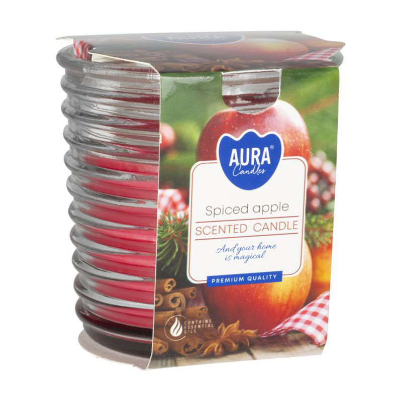 Ароматична свічка в склянці Bispol Scented Candle Spiced Apple, 130 г (snw80-1-455)