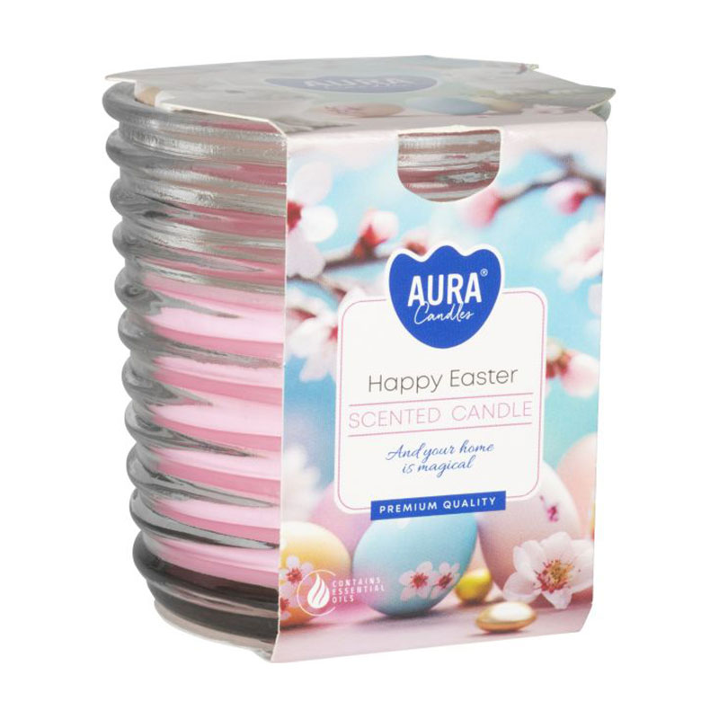 Ароматична свічка в склянці Bispol Scented Candle Happy Easter, 130 г (snw80-1-456)