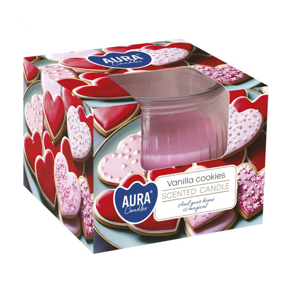 Ароматична свічка в склянці Bispol Scented Candle Vanilla Cookies, 80 г (sn69-436)