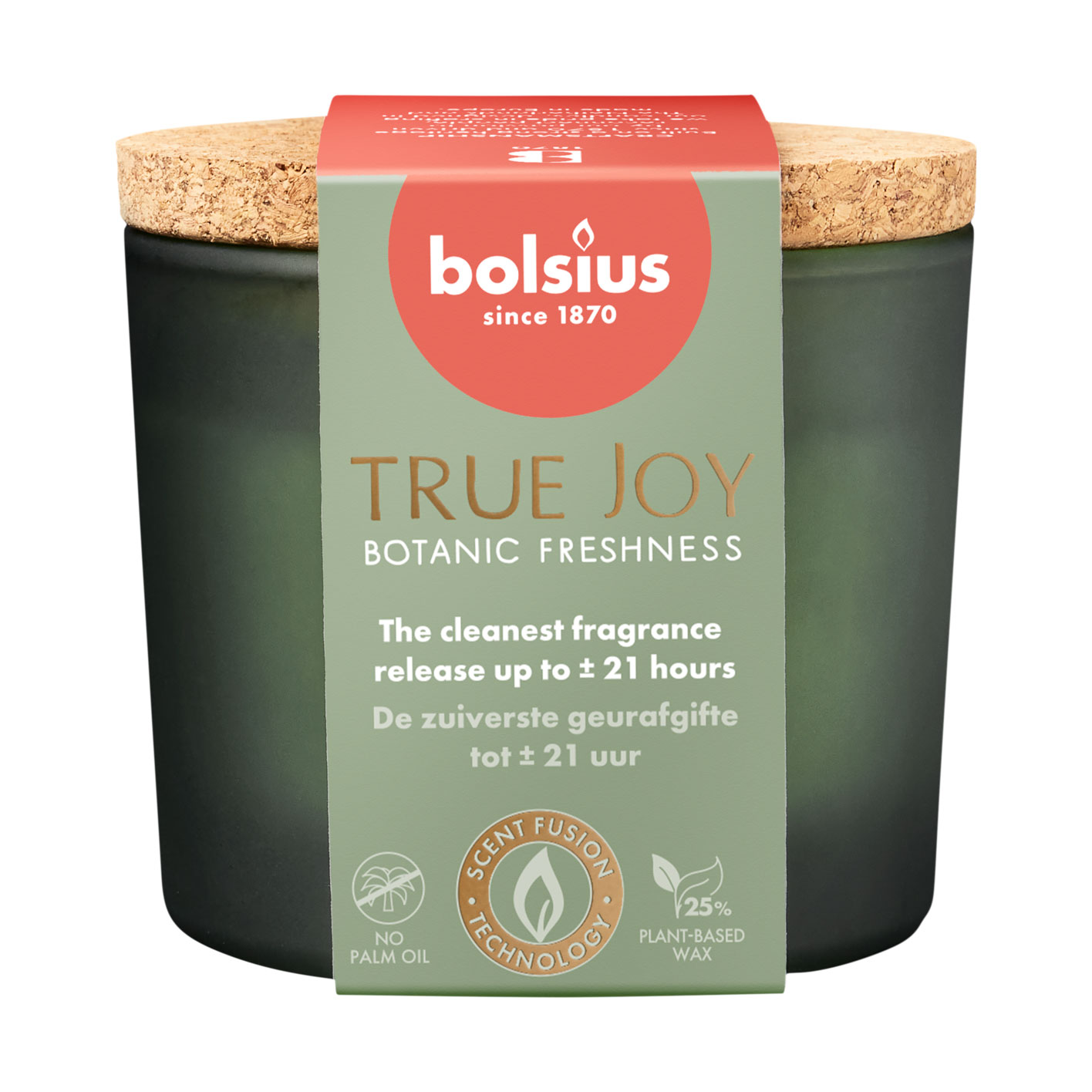 Ароматична свічка в склянці Bolsius True Joy Botanic Freshness, 66*83 мм