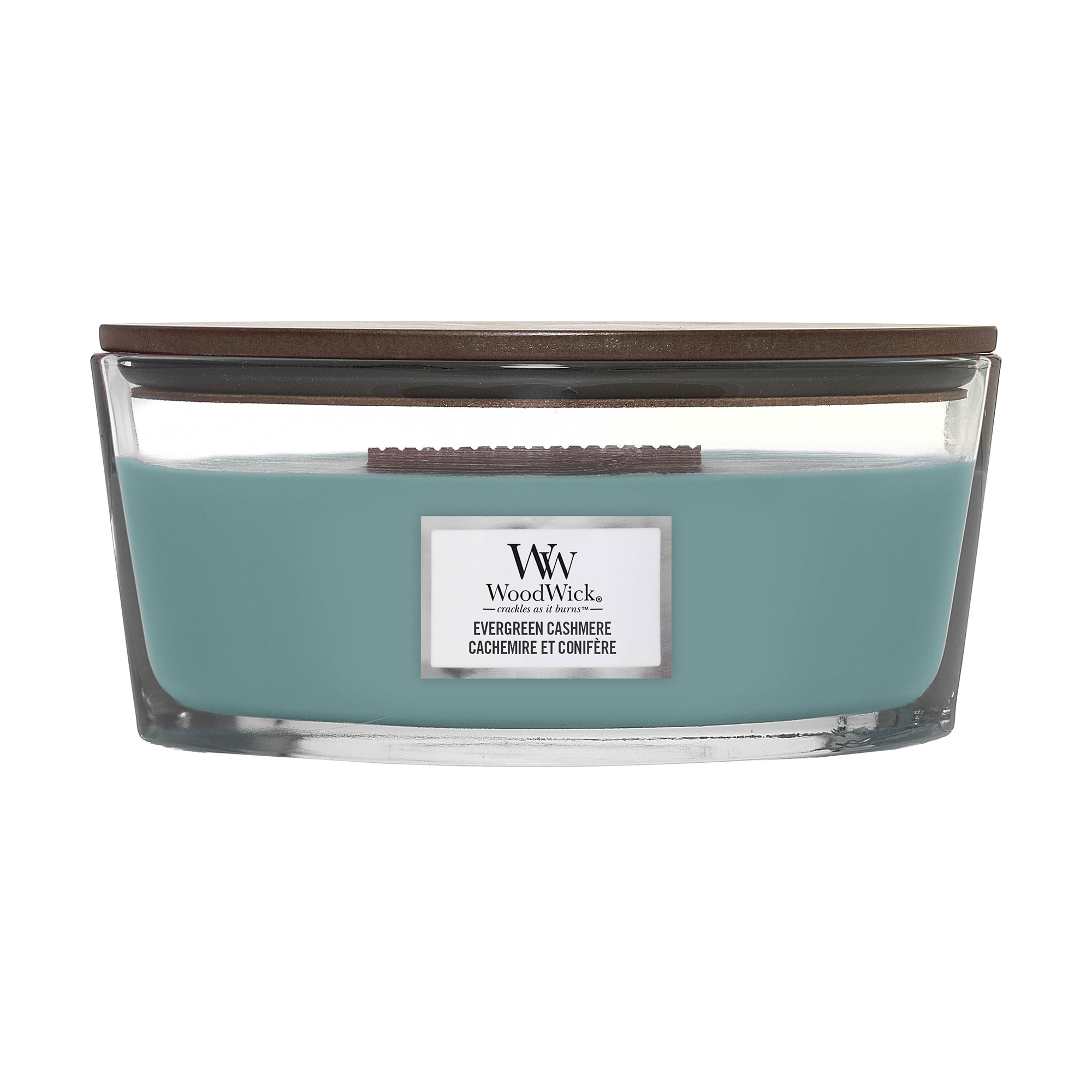 Ароматична свічка в склянці WoodWick Hourglass Candle Evergreen Cashmere, 453 г