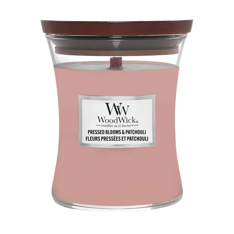 Ароматична свічка в склянці WoodWick Hourglass Candle Pressed Blooms &amp; Patchouli, 275 г
