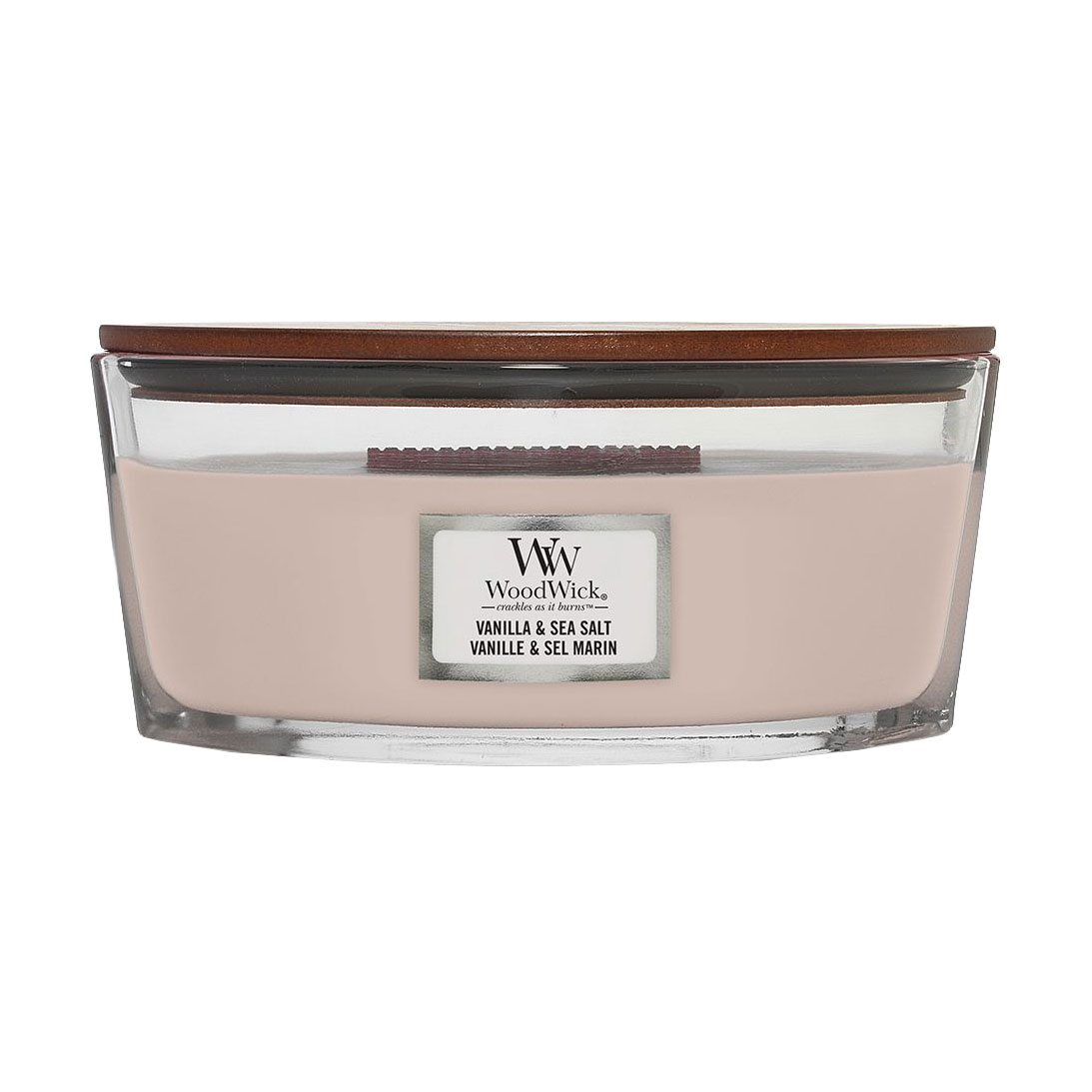 Ароматична свічка в склянці WoodWick Hourglass Candle Vanilla &amp; Sea Salt, 453 г