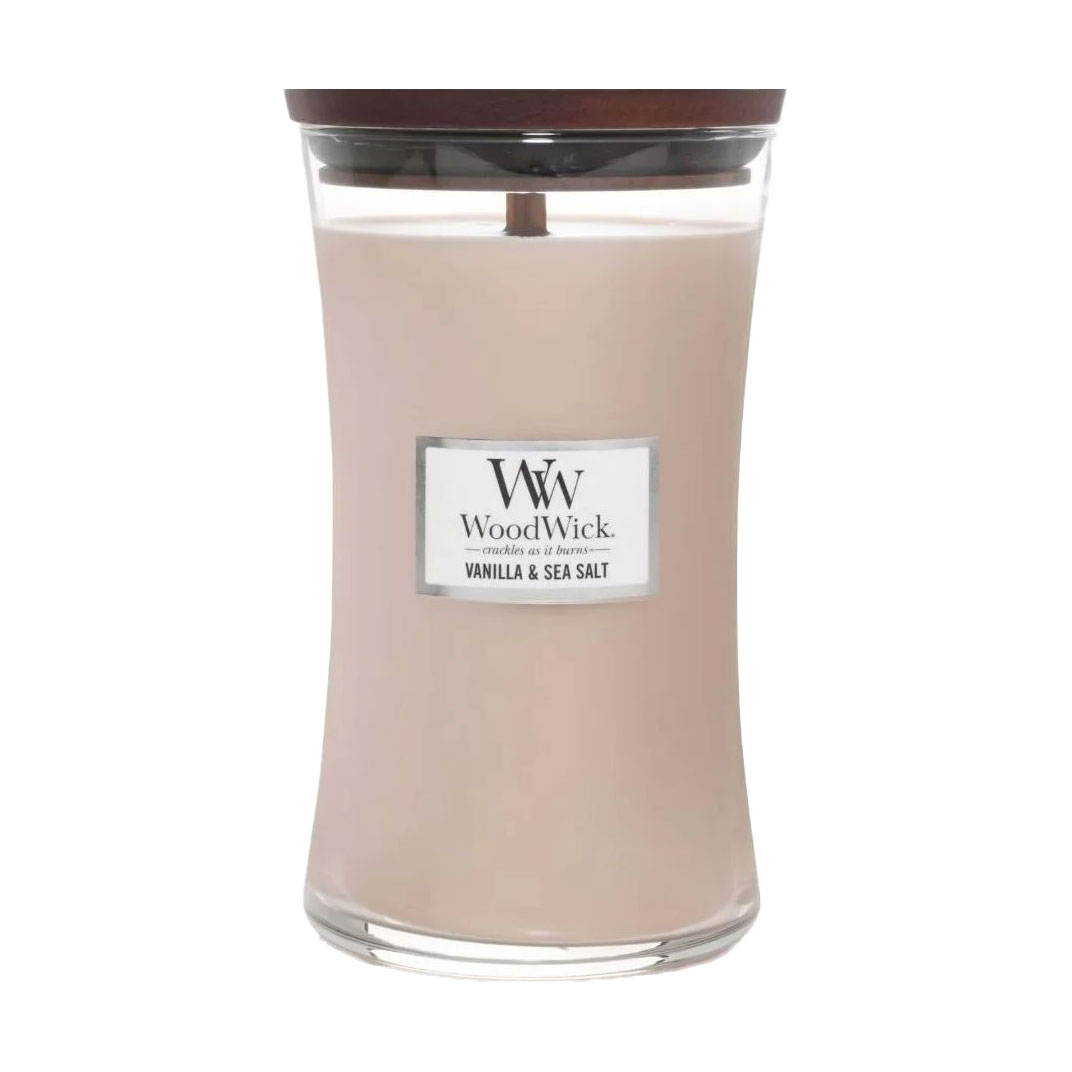 Ароматична свічка в склянці WoodWick Hourglass Candle Vanilla &amp; Sea Salt, 609 г
