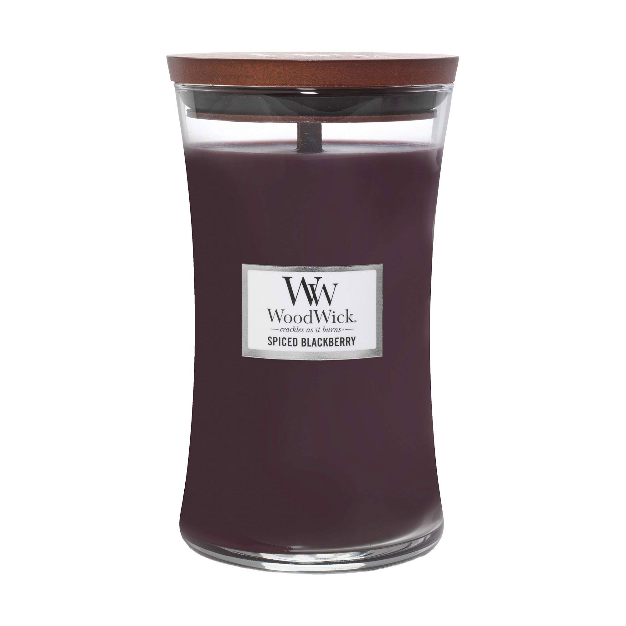 Ароматична свічка в склянці WoodWick Hourglass Candle Spiced Blackberry, 609 г