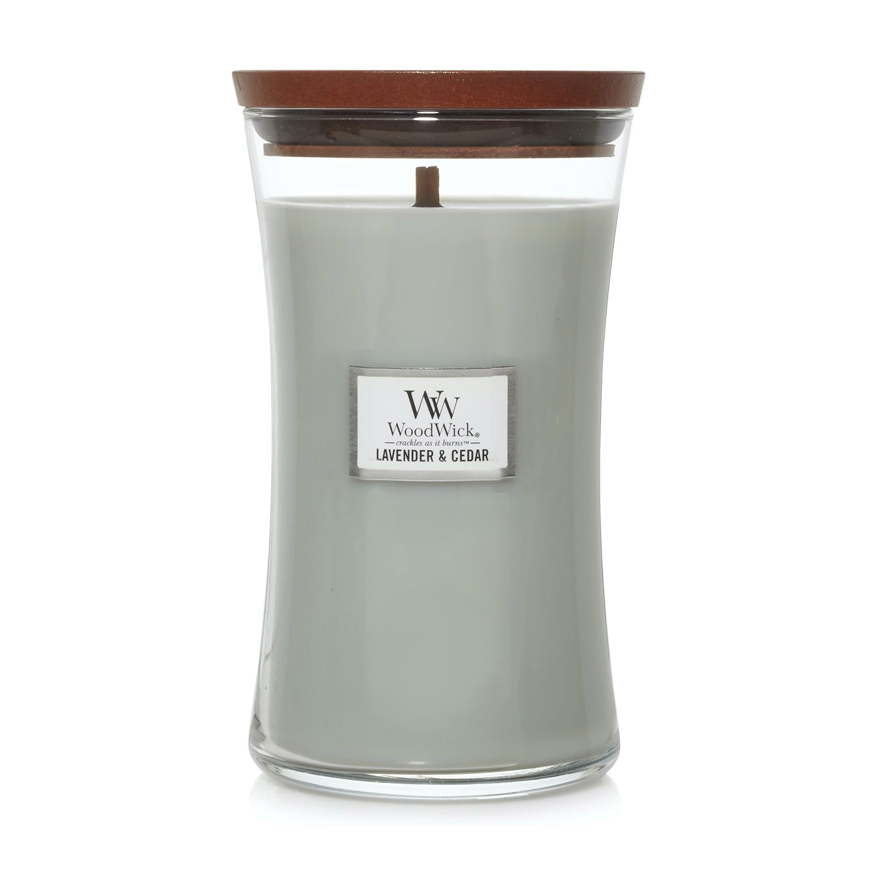 Ароматична свічка в склянці WoodWick Hourglass Candle Large Lavender &amp; Cedar, 609 г