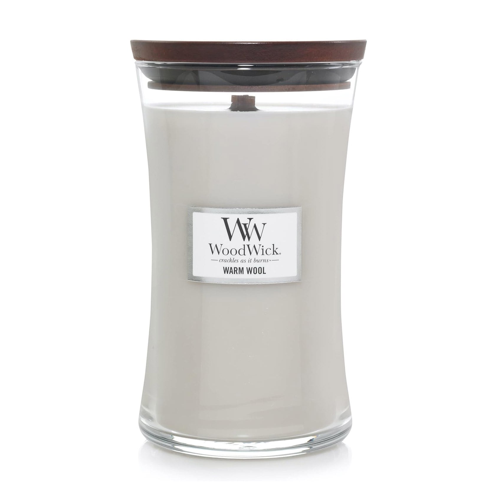 Ароматична свічка в склянці WoodWick Hourglass Candle Large Warm Wool, 609 г