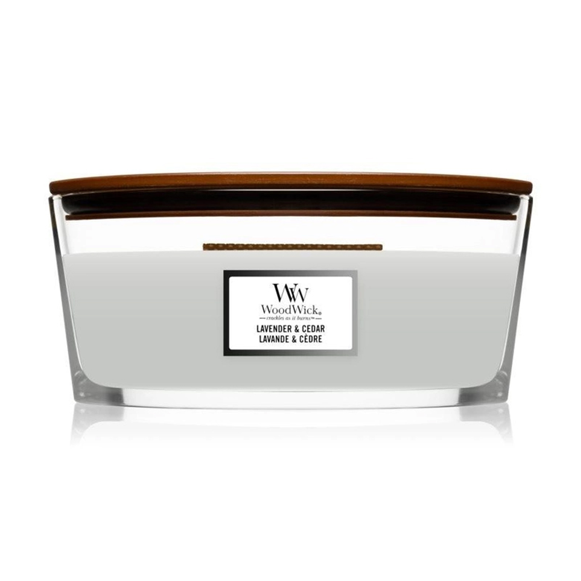 Ароматична свічка в склянці WoodWick Hourglass Candle Ellipse Lavender &amp; Cedar, 453 г