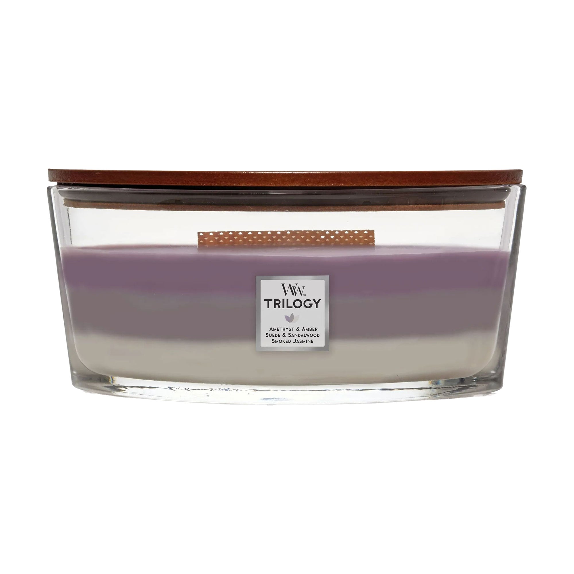 Ароматична свічка в склянці WoodWick Hourglass Trilogy Candle Amethyst Sky, 453 г