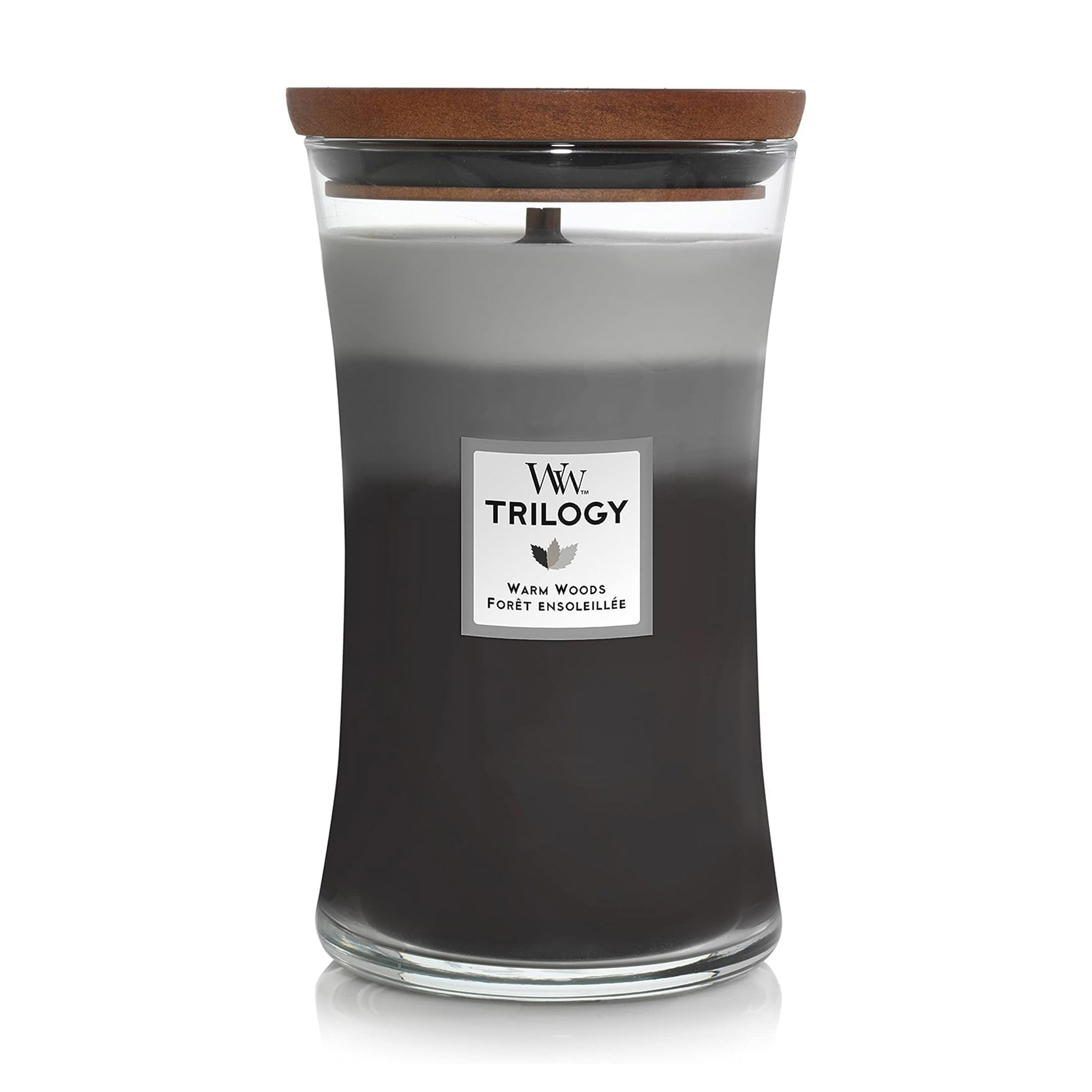 Ароматична свічка в склянці WoodWick Hourglass Trilogy Candle Large Warm Woods, 609 г