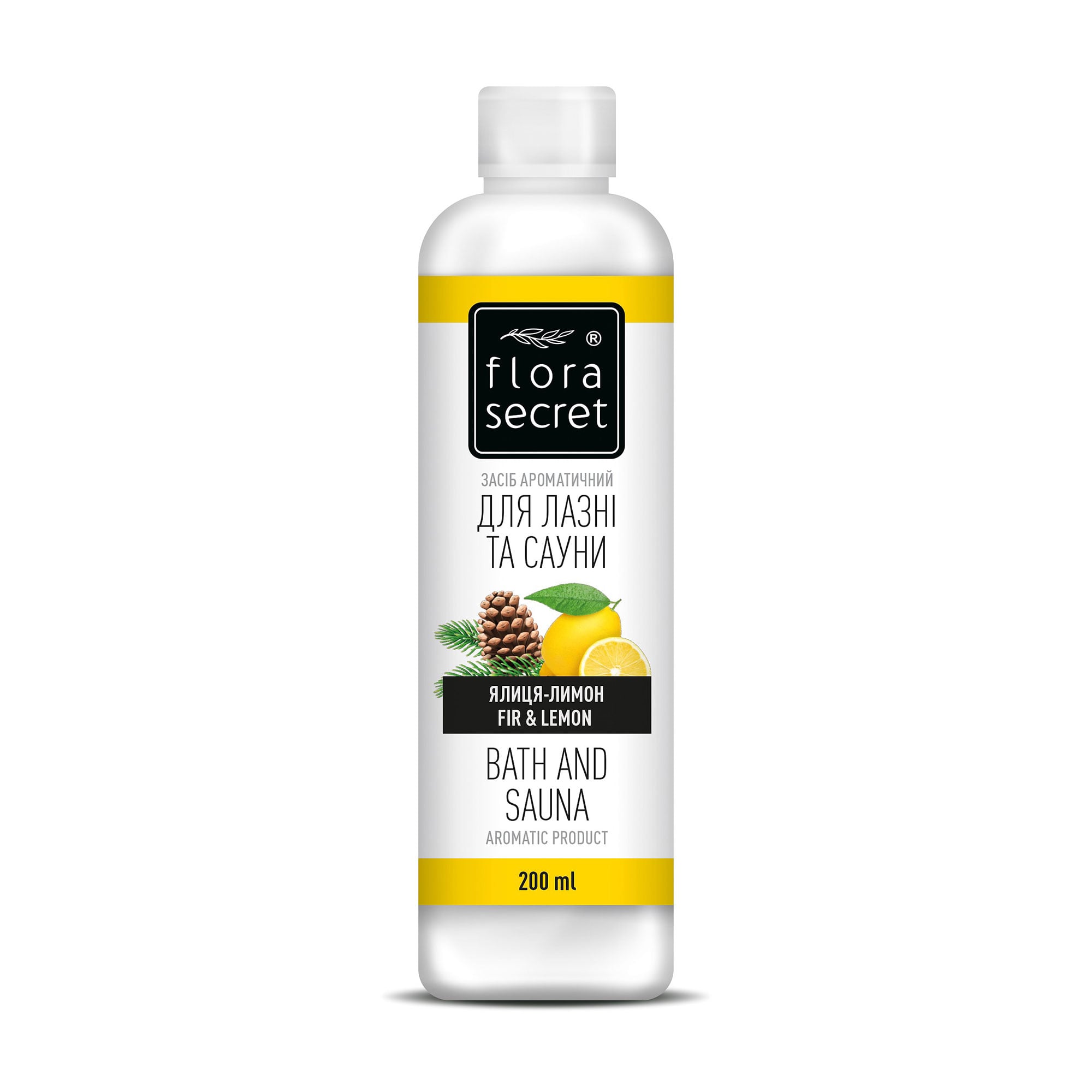 Ароматичний засіб для лазні та сауни Flora Secret Ялиця-Лимон, 250 мл