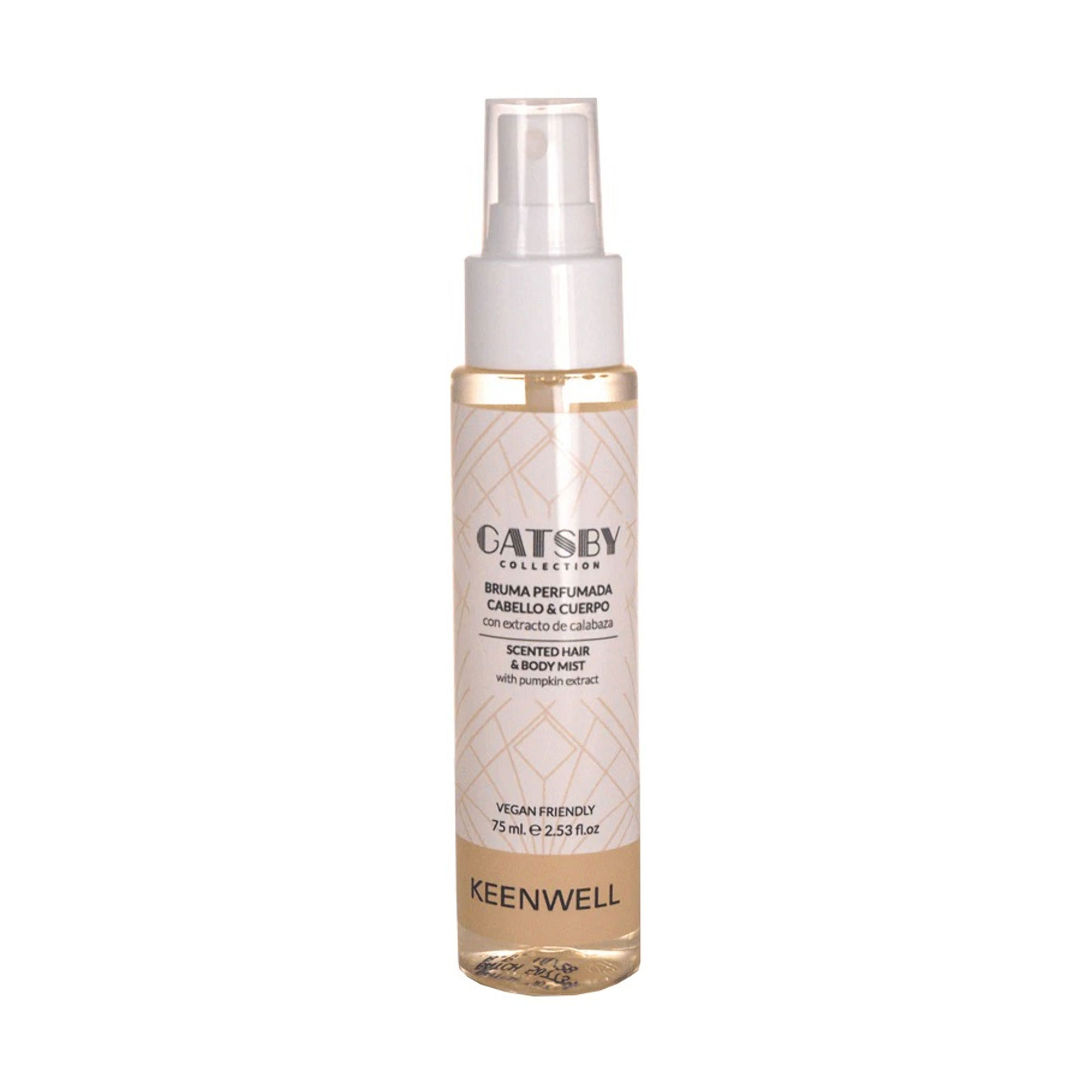 Ароматичний зволожувальний спрей-міст для волосся та тіла Keenwell Gatsby Scented Hair &amp; Body Mist з ніацинамідом, 75 мл